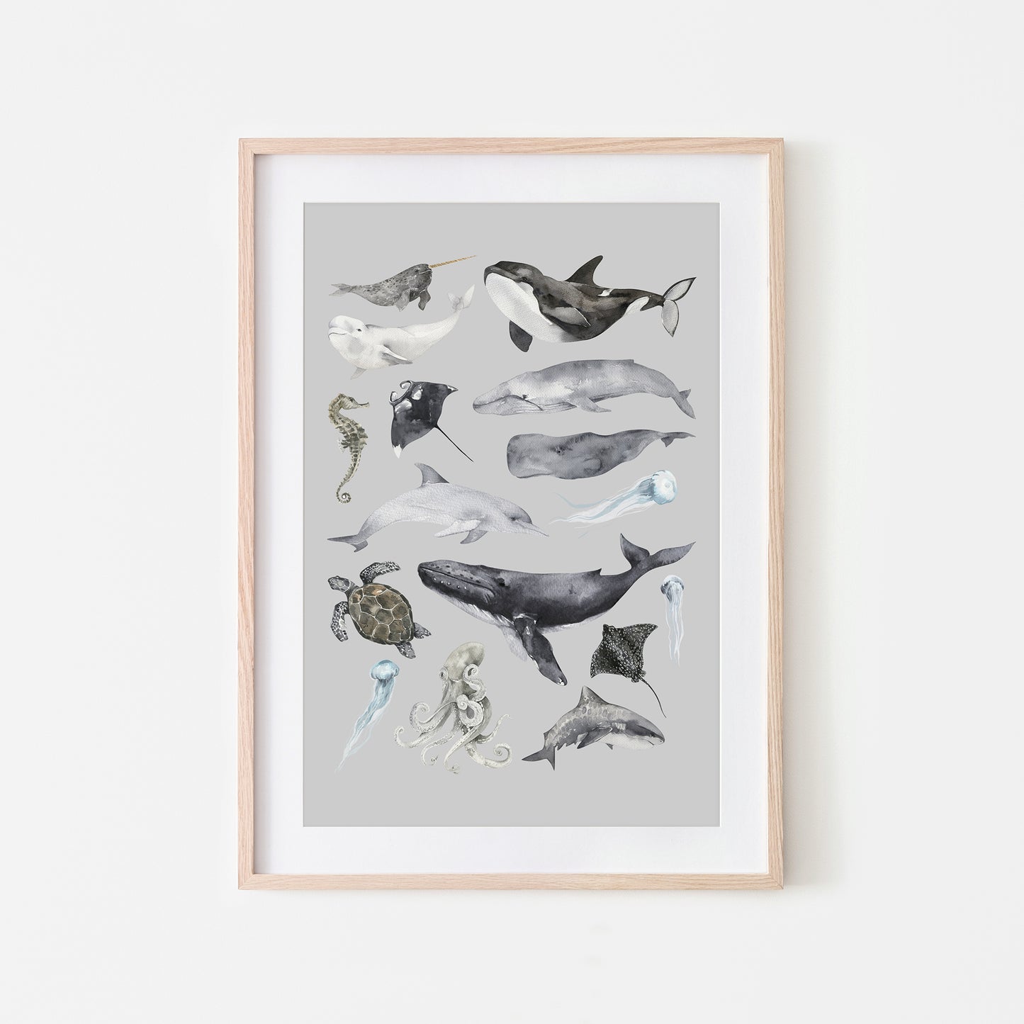 Aquatic-Watercolor-Sea-Creatures-in-Bone-Grey-Website-Main-Image