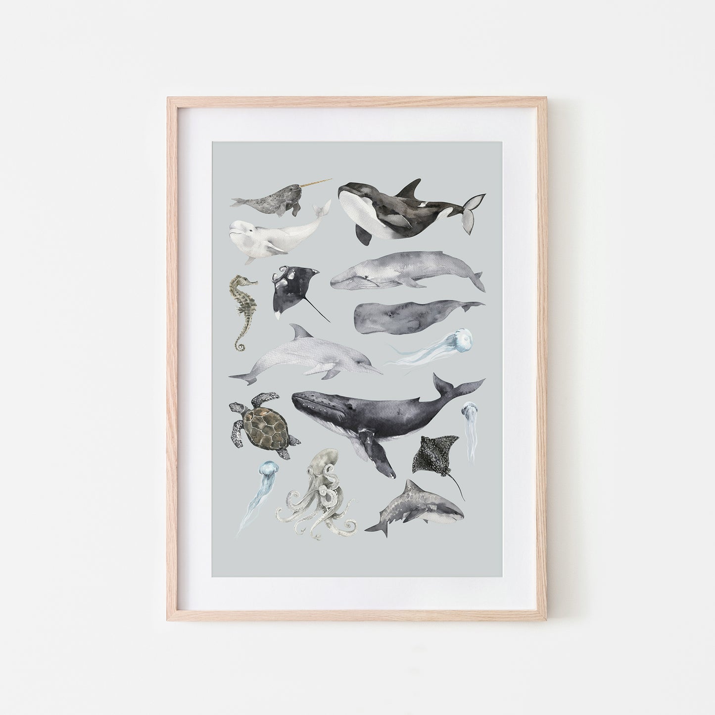 Aquatic-Watercolor-Sea-Creatures-in-Frost-Blue-Website-Main-Image