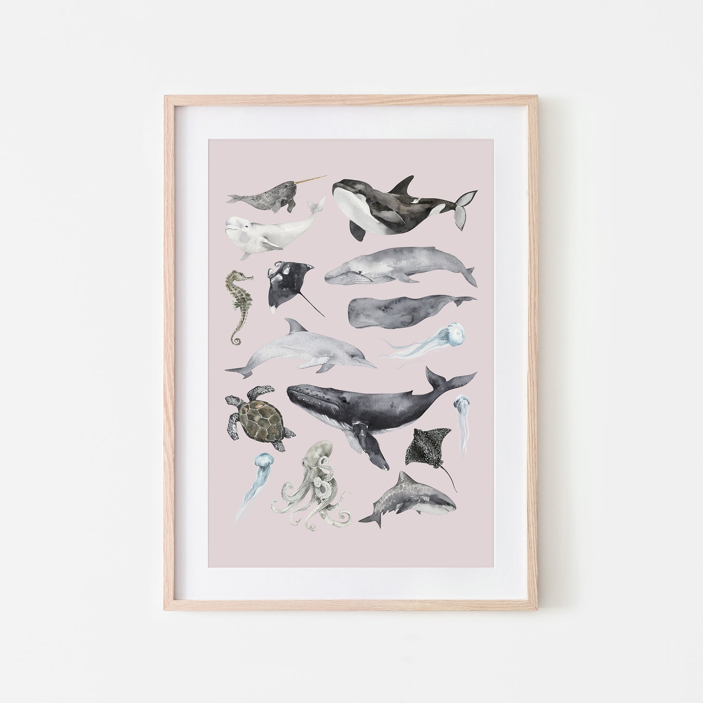Aquatic-Watercolor-Sea-Creatures-in-Pointe-Pink-Website-Main-Image