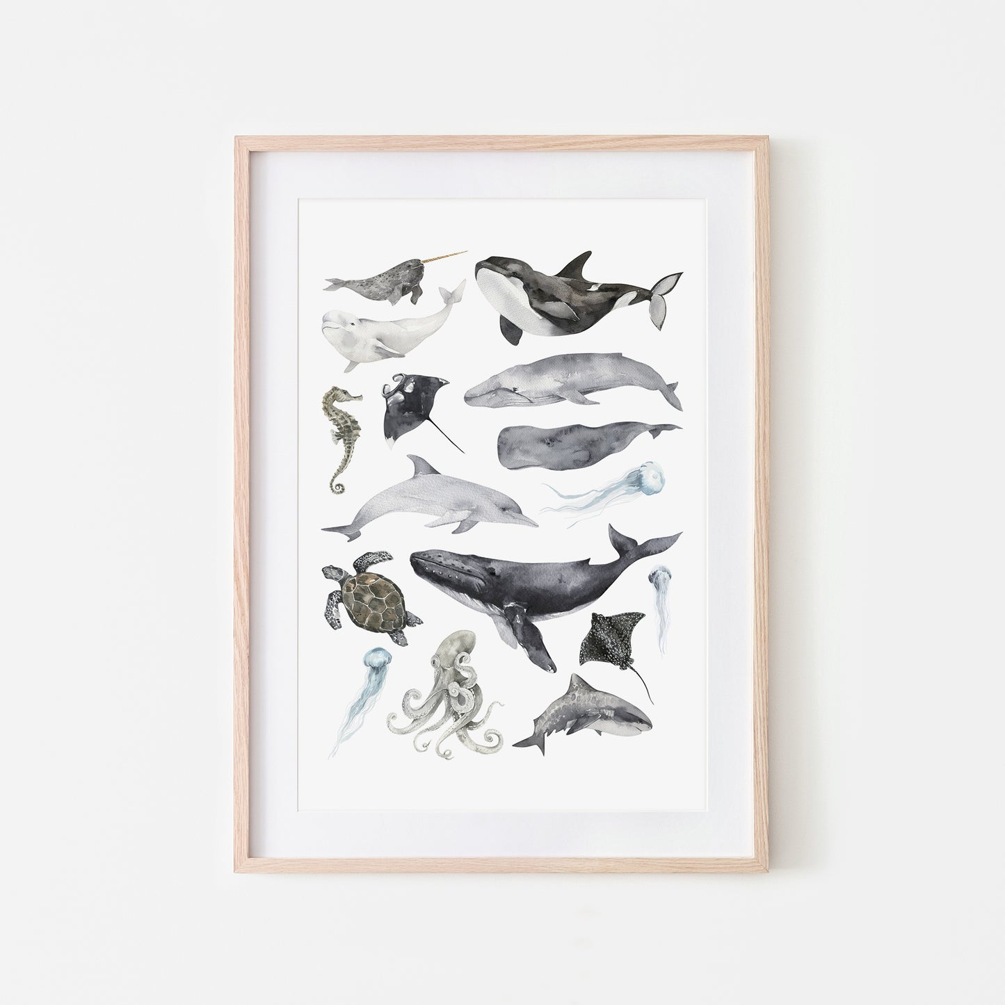 Aquatic-Watercolor-Sea-Creatures-in-White-Website-Main-Image