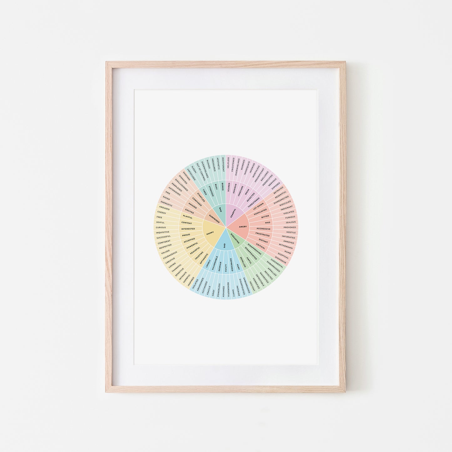 B-Feelings-Wheel-Mental-Health-Wall-Art-in-Pastel-and-Monochrome-on-White