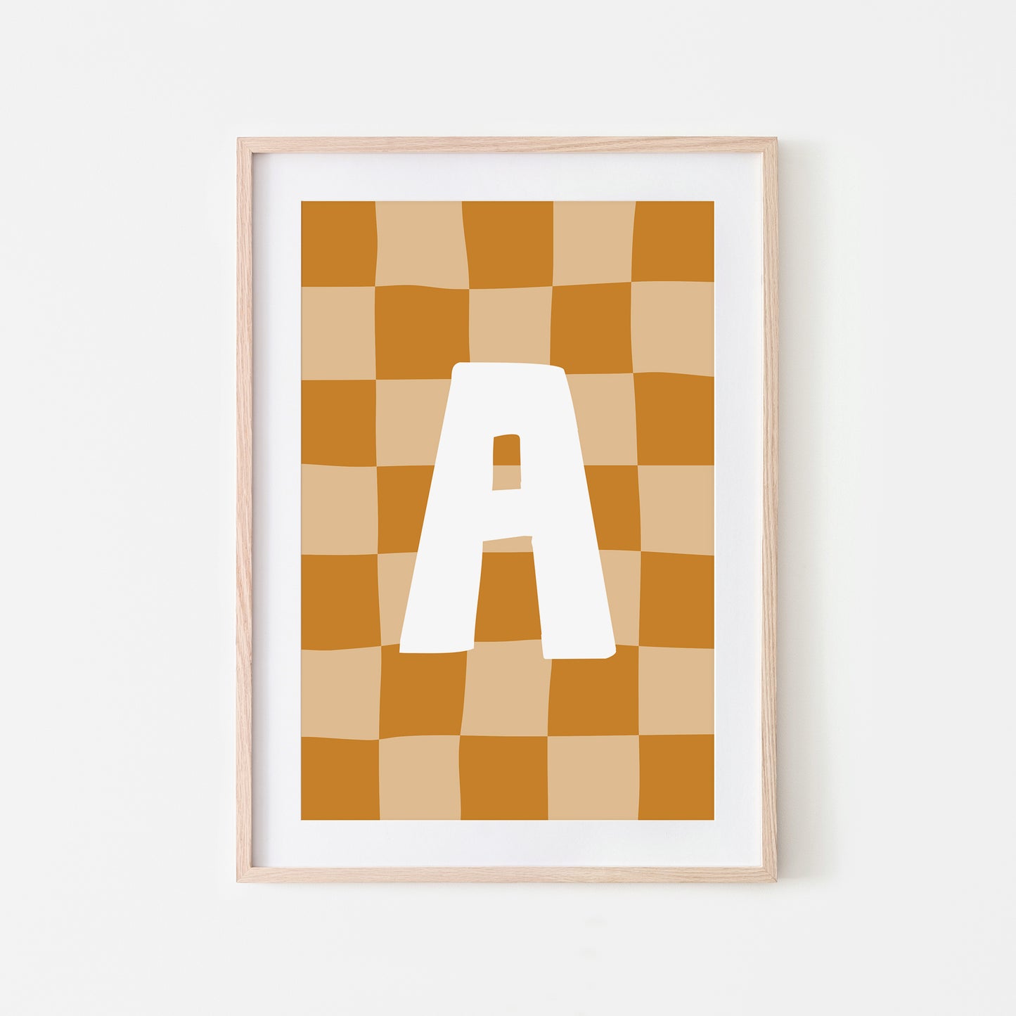 Checkered-Letters-Alphabet-Poster-Print-Letter-A-in-Mustard