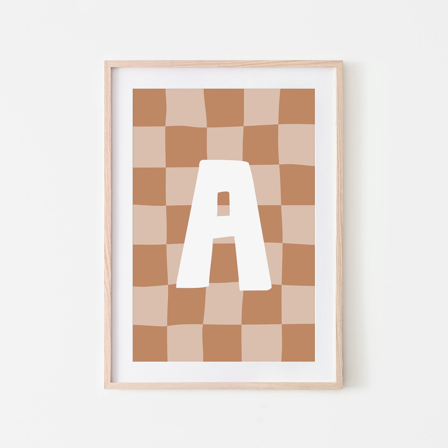 Checkered-Letters-Alphabet-Poster-Print-Letter-A-in-Tan