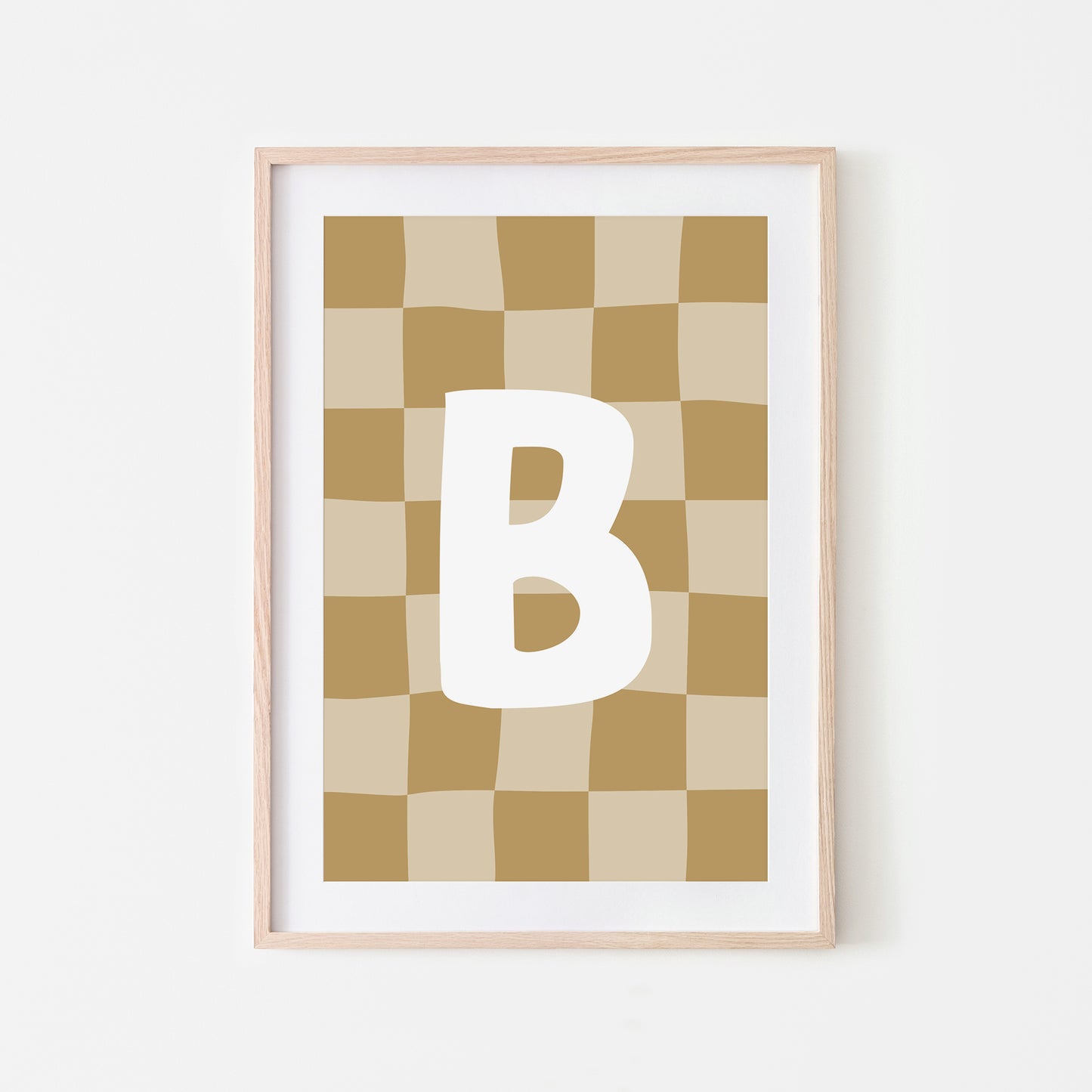 Checkered-Letters-Alphabet-Poster-Print-Letter-B-in-Wheat