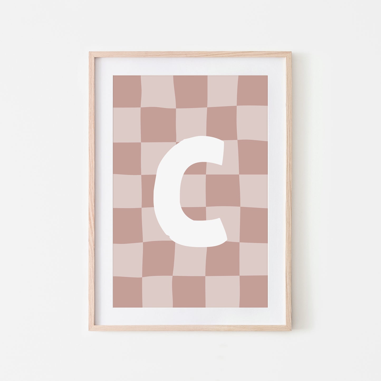 Checkered-Letters-Alphabet-Poster-Print-Letter-C-in-Rose