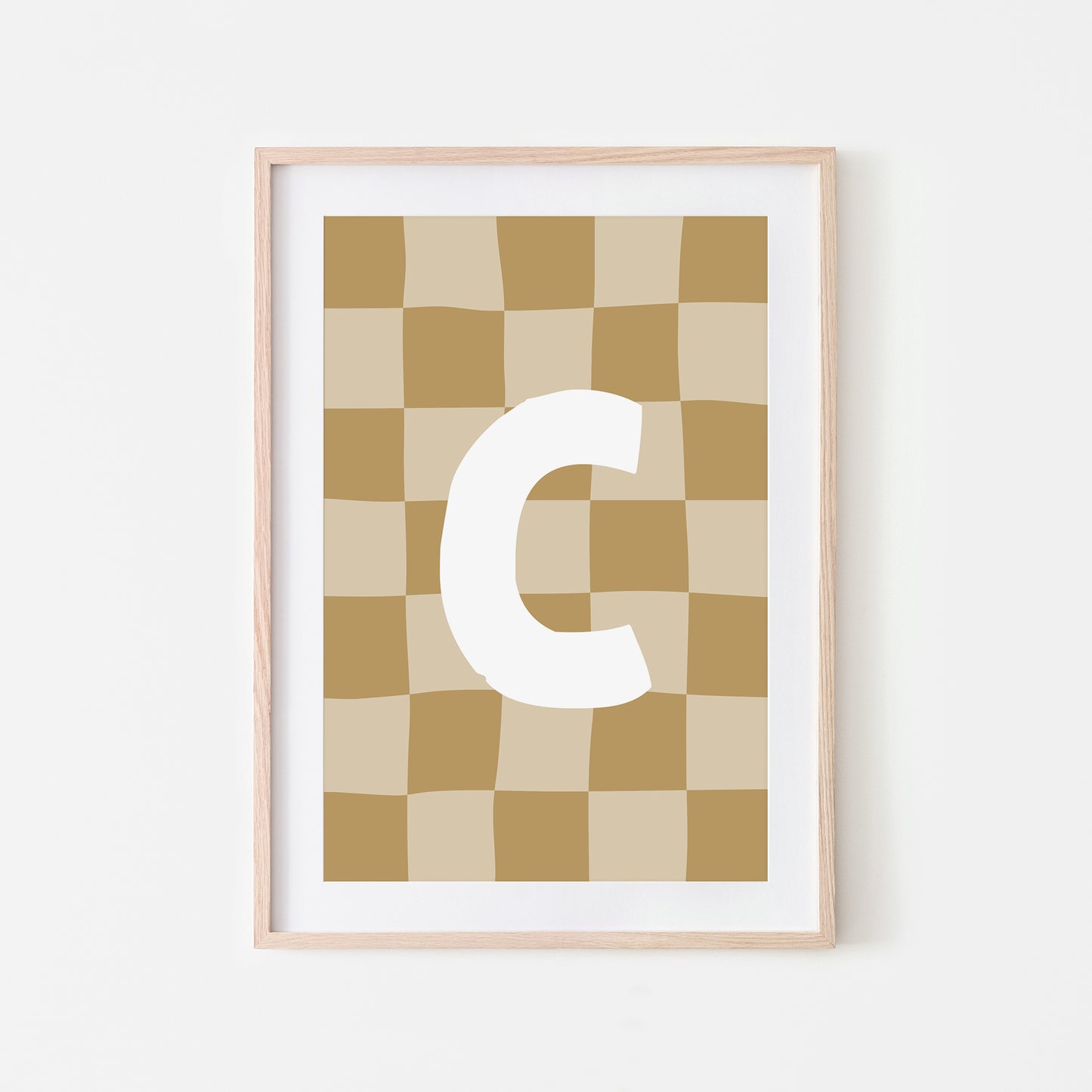 Checkered-Letters-Alphabet-Poster-Print-Letter-C-in-Wheat