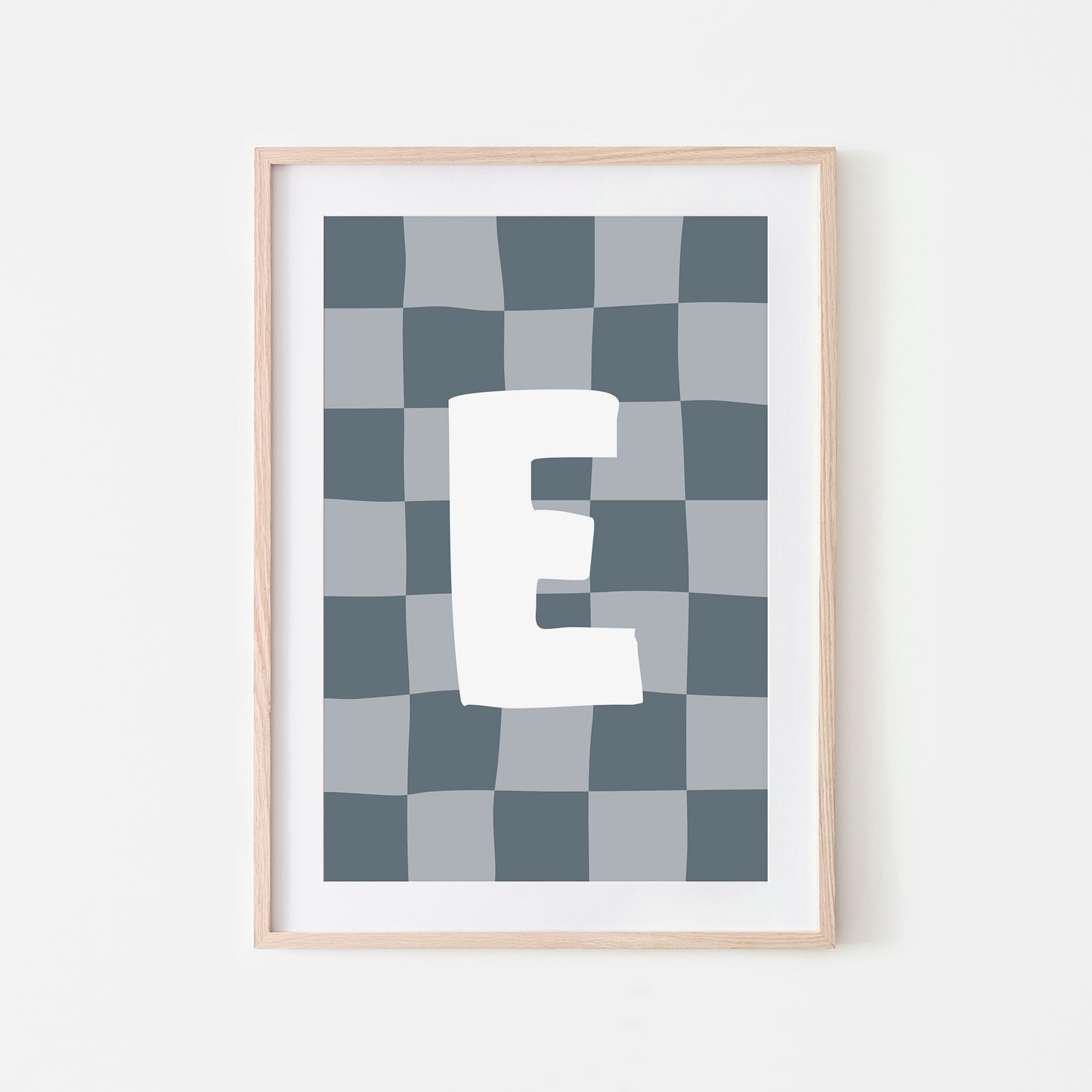 Checkered-Letters-Alphabet-Poster-Print-Letter-E-in-Sky