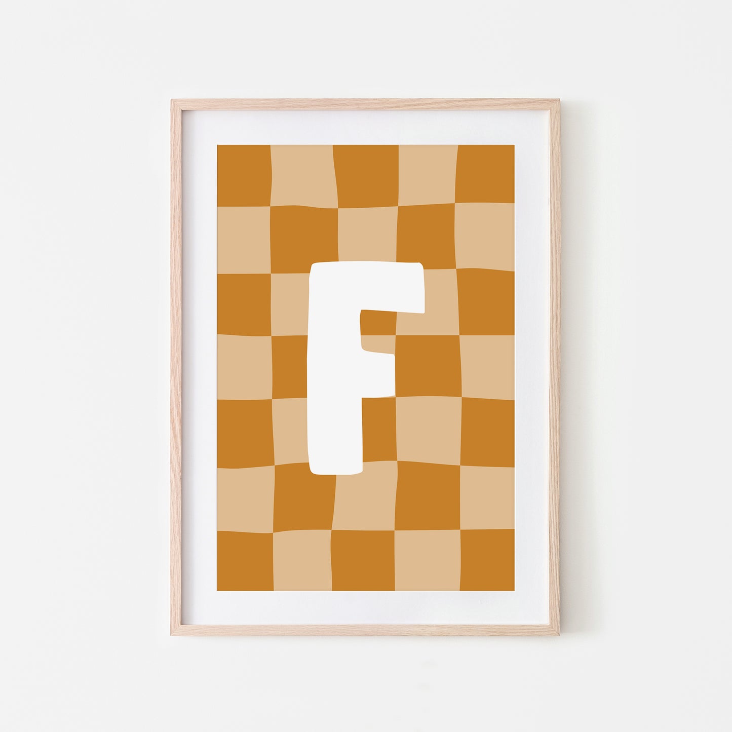 Checkered-Letters-Alphabet-Poster-Print-Letter-F-in-Mustard