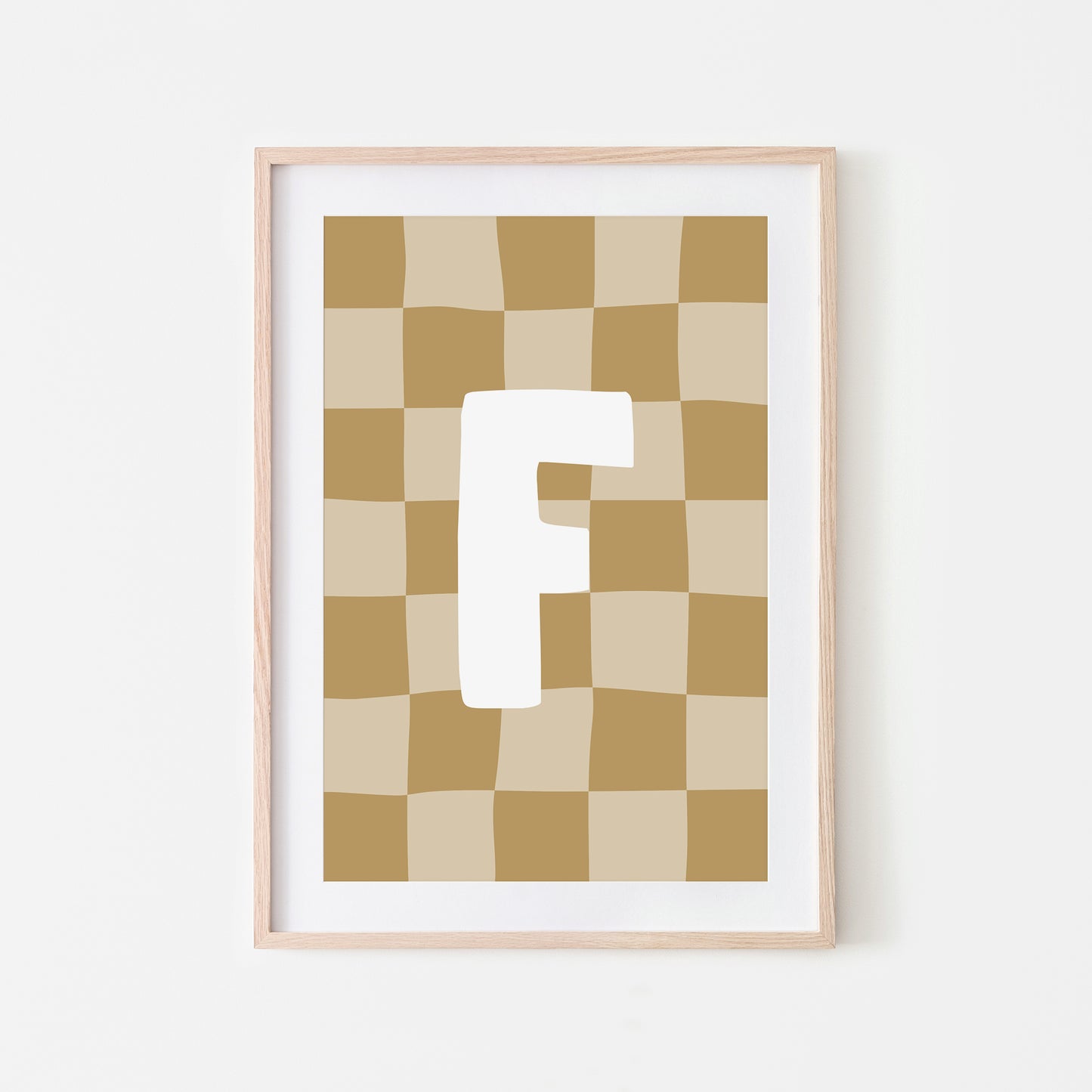 Checkered-Letters-Alphabet-Poster-Print-Letter-F-in-Wheat