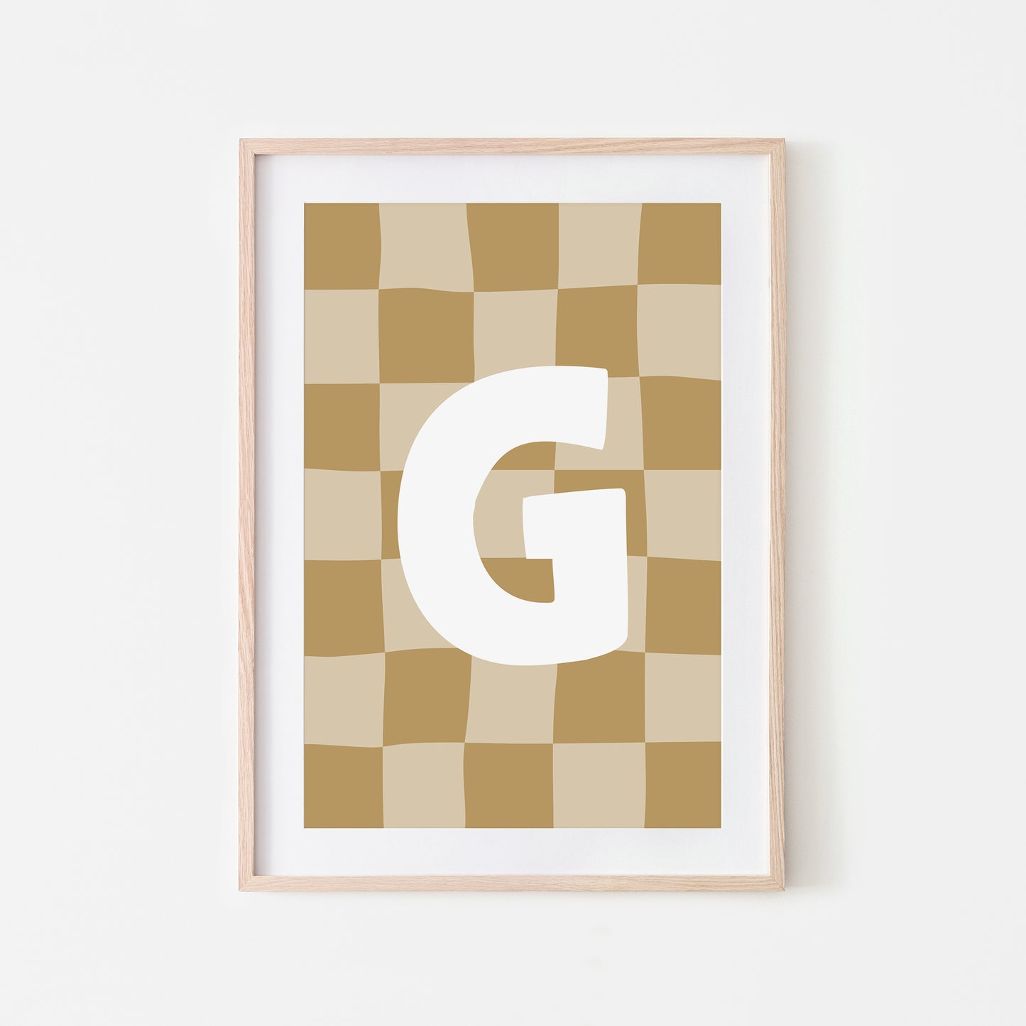 Checkered-Letters-Alphabet-Poster-Print-Letter-G-in-Wheat