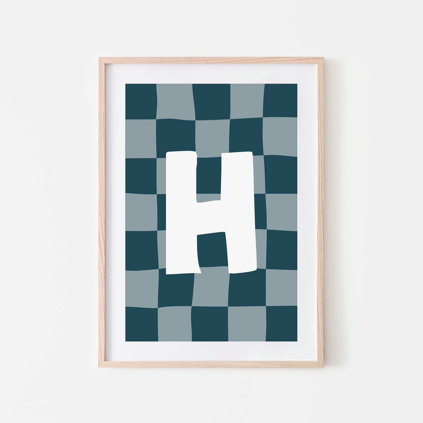Checkered-Letters-Alphabet-Poster-Print-Letter-H-in-Navy