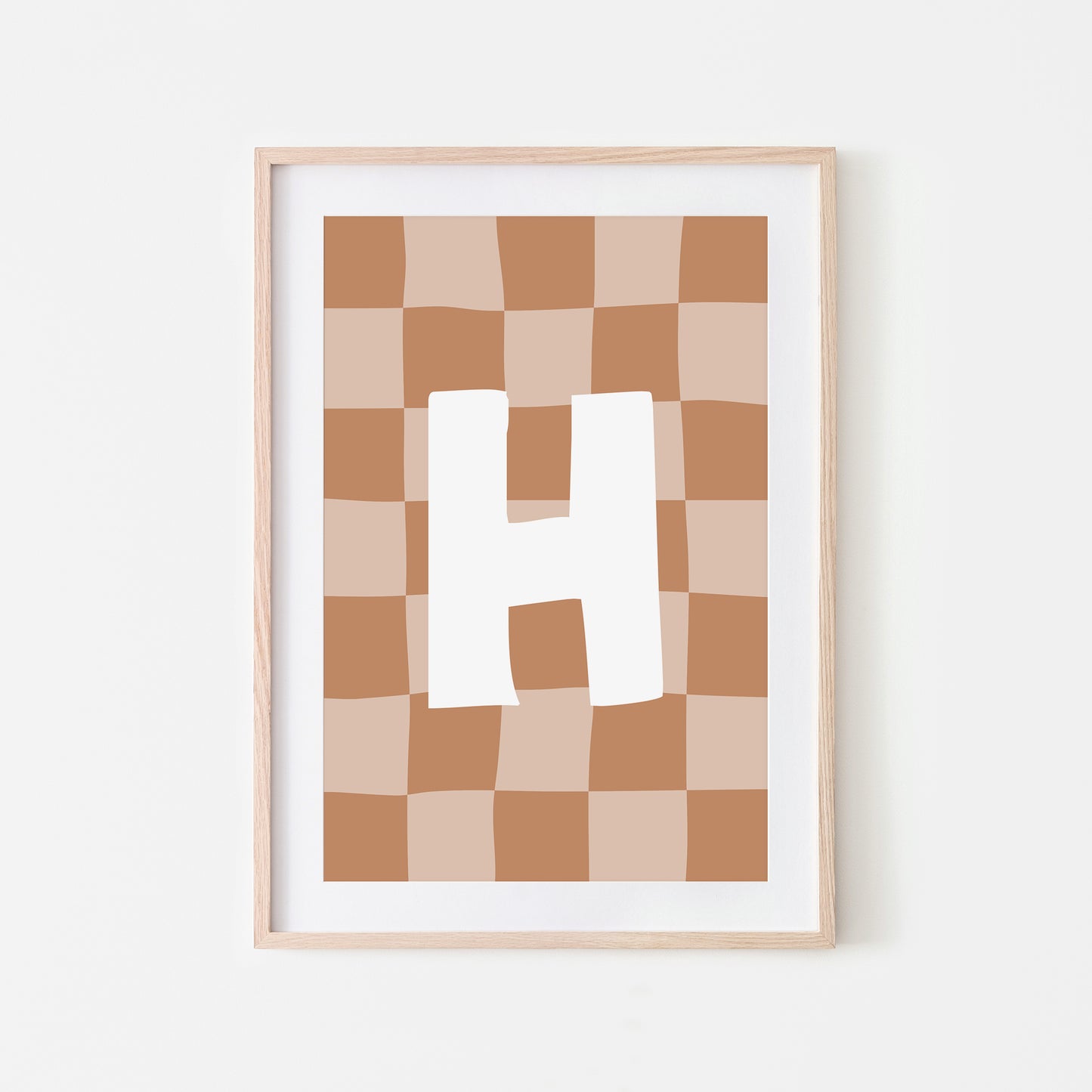 Checkered-Letters-Alphabet-Poster-Print-Letter-H-in-Tan