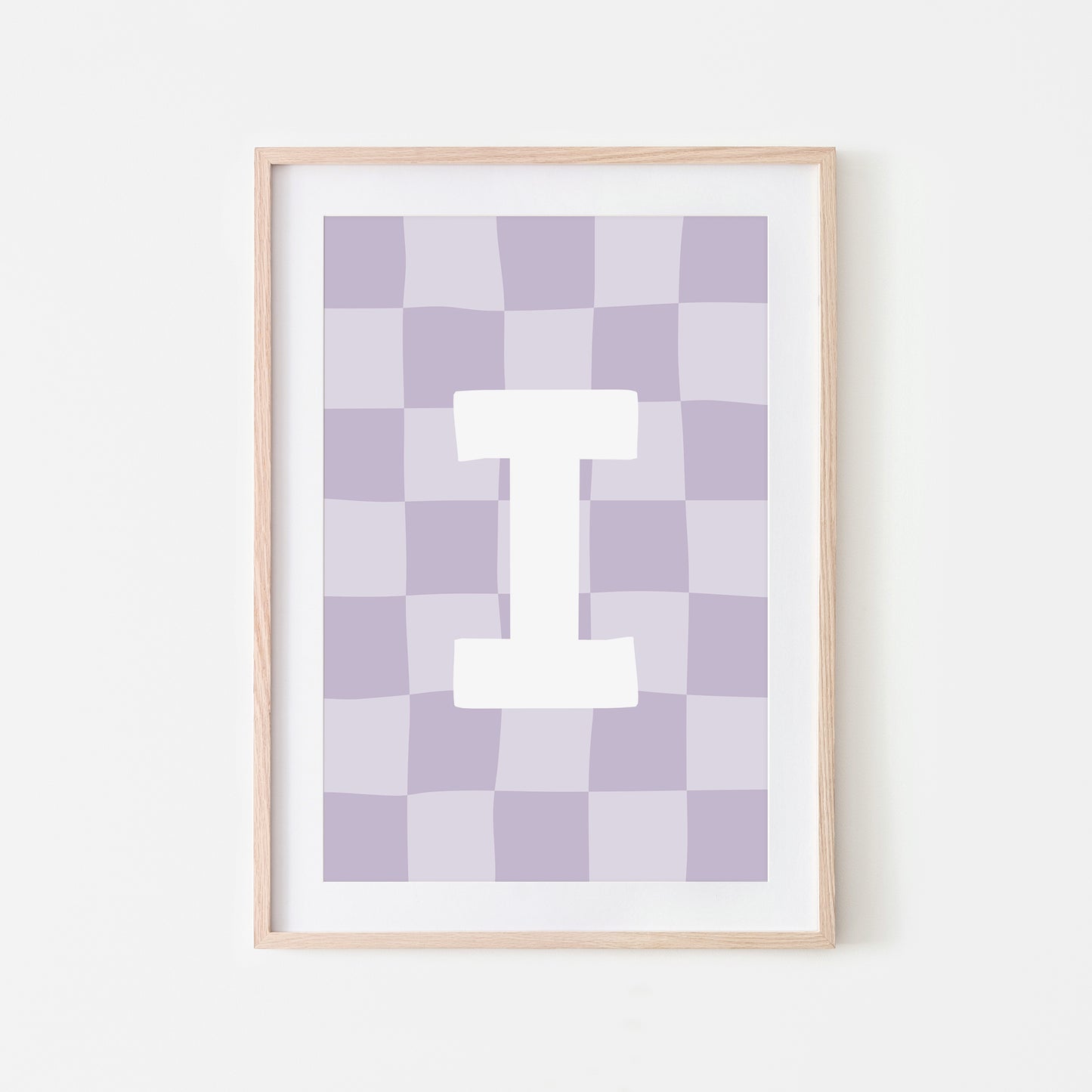 Checkered-Letters-Alphabet-Poster-Print-Letter-I-in-Lavender