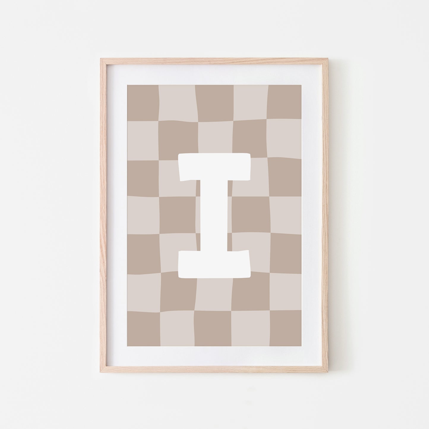 Checkered-Letters-Alphabet-Poster-Print-Letter-I-in-Truffle
