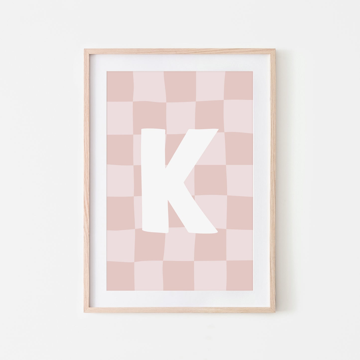 Checkered-Letters-Alphabet-Poster-Print-Letter-K-in-Blush