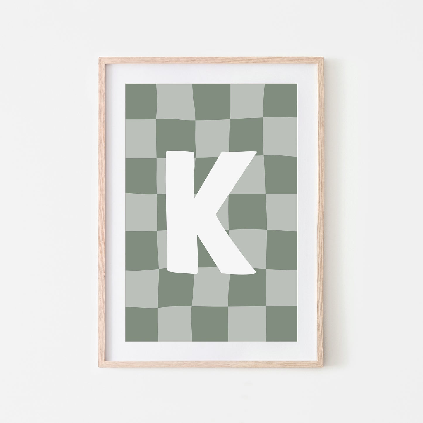 Checkered-Letters-Alphabet-Poster-Print-Letter-K-in-Eucalyptus