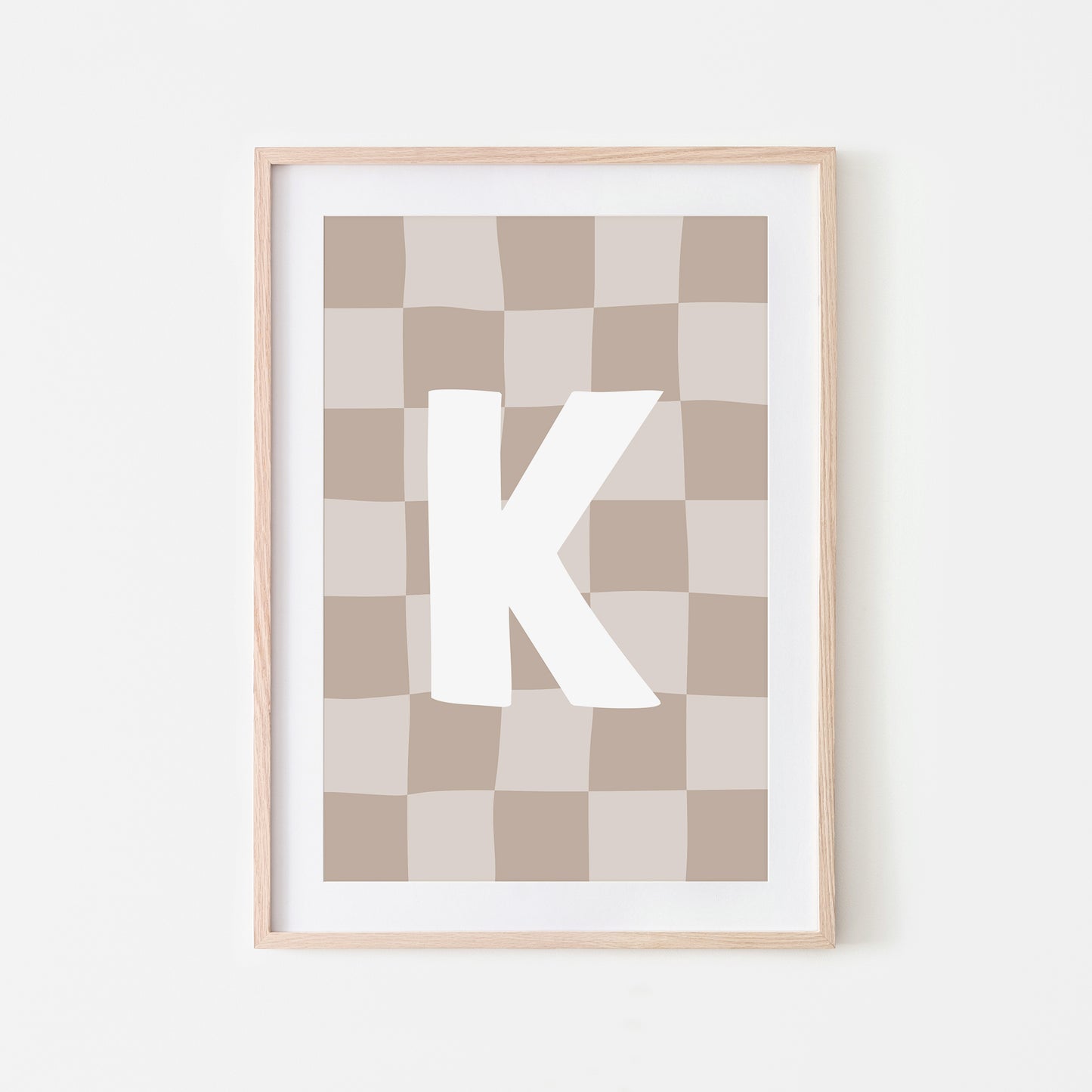 Checkered-Letters-Alphabet-Poster-Print-Letter-K-in-Truffle