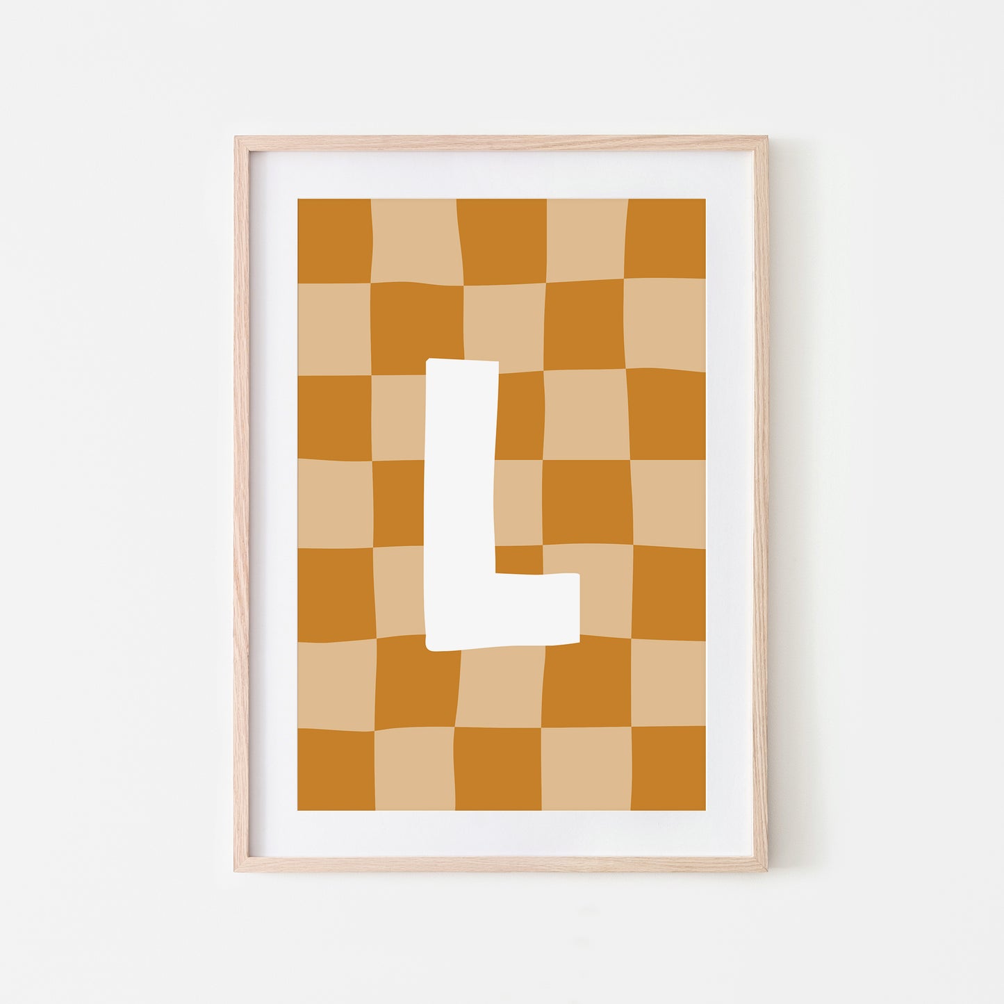 Checkered-Letters-Alphabet-Poster-Print-Letter-L-in-Mustard