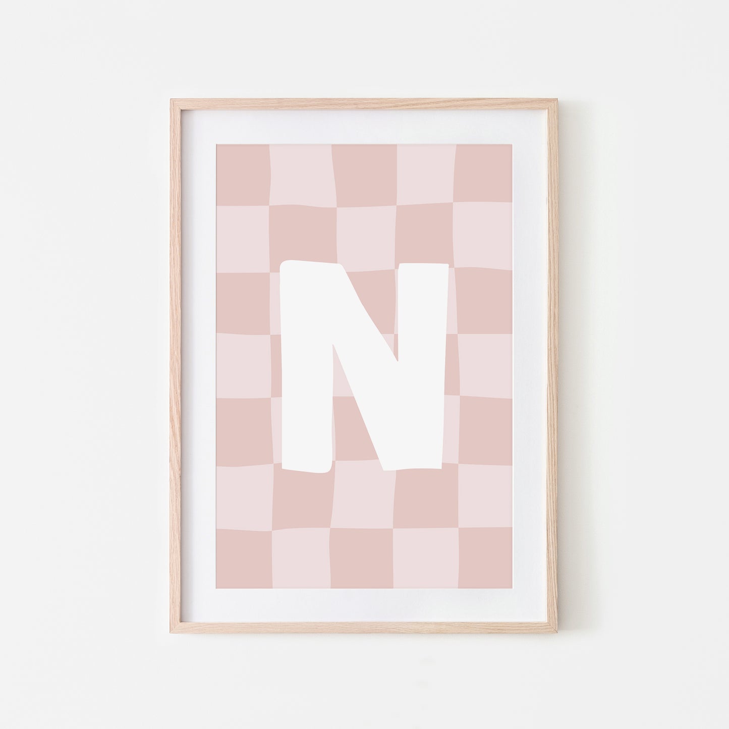 Checkered-Letters-Alphabet-Poster-Print-Letter-N-in-Blush