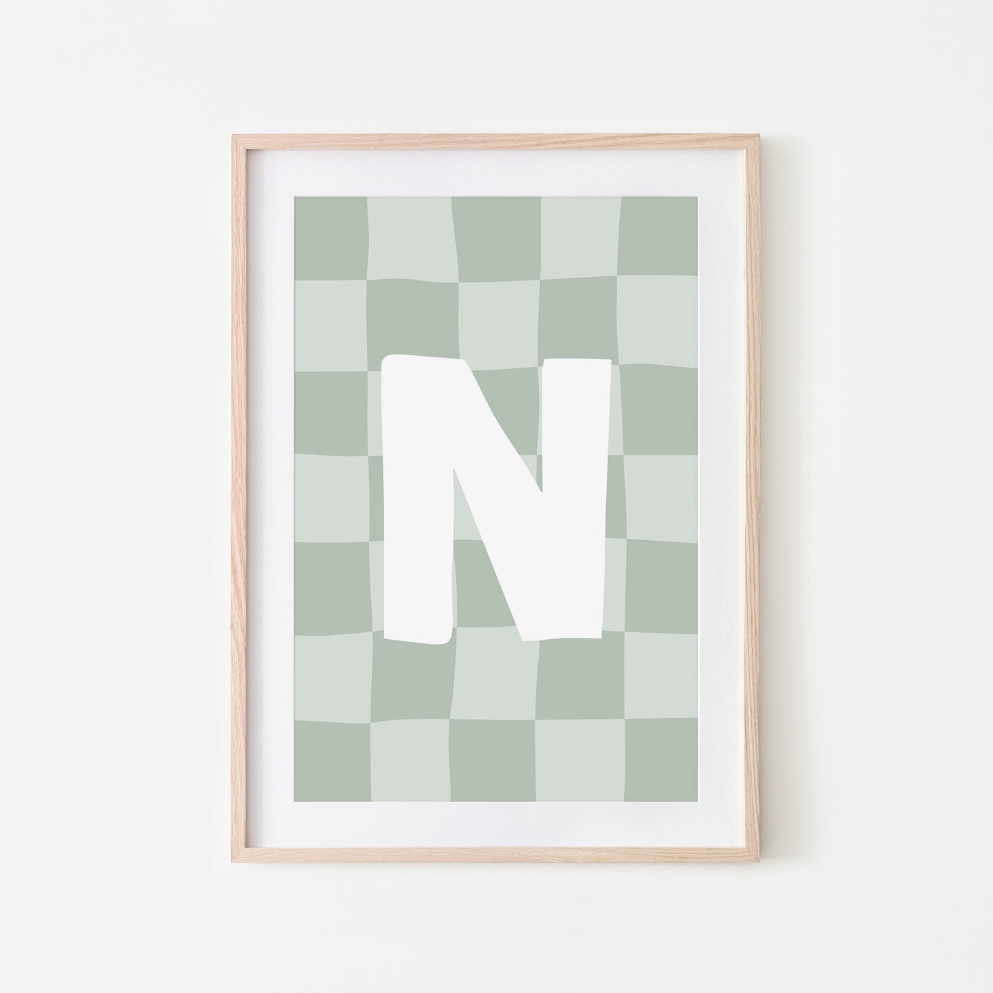 Checkered-Letters-Alphabet-Poster-Print-Letter-N-in-Mist