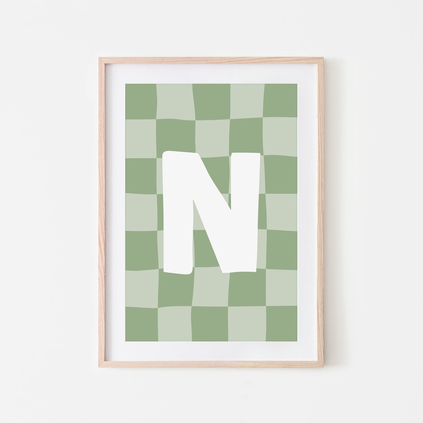Checkered-Letters-Alphabet-Poster-Print-Letter-N-in-Sage