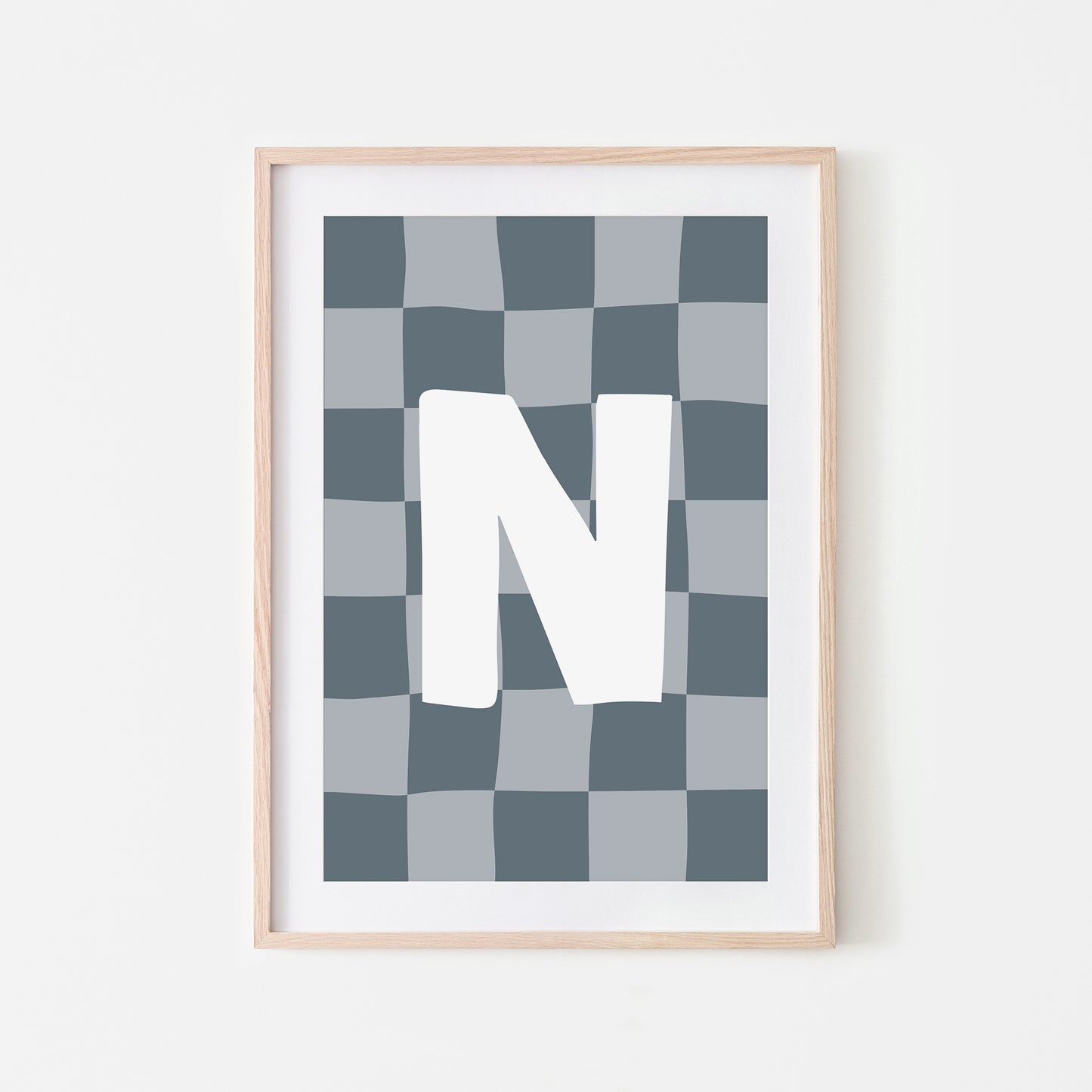 Checkered-Letters-Alphabet-Poster-Print-Letter-N-in-Sky