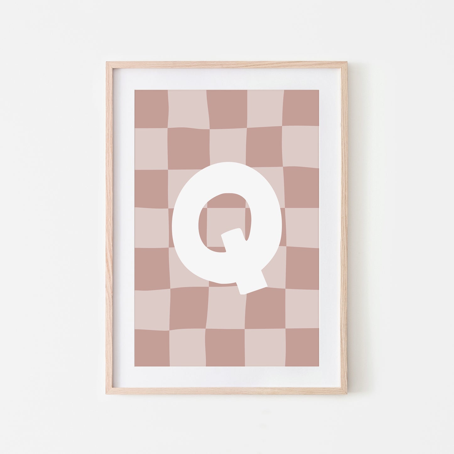 Checkered-Letters-Alphabet-Poster-Print-Letter-Q-in-Rose