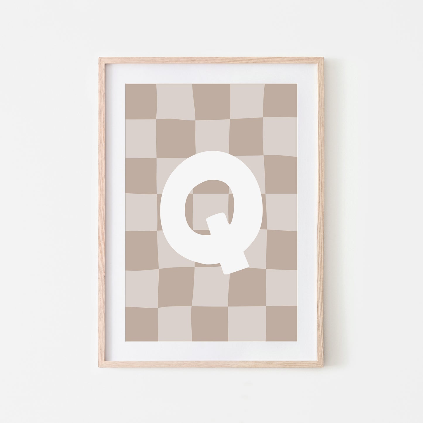 Checkered-Letters-Alphabet-Poster-Print-Letter-Q-in-Truffle