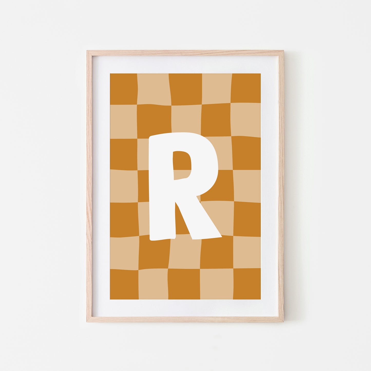 Checkered-Letters-Alphabet-Poster-Print-Letter-R-in-Mustard