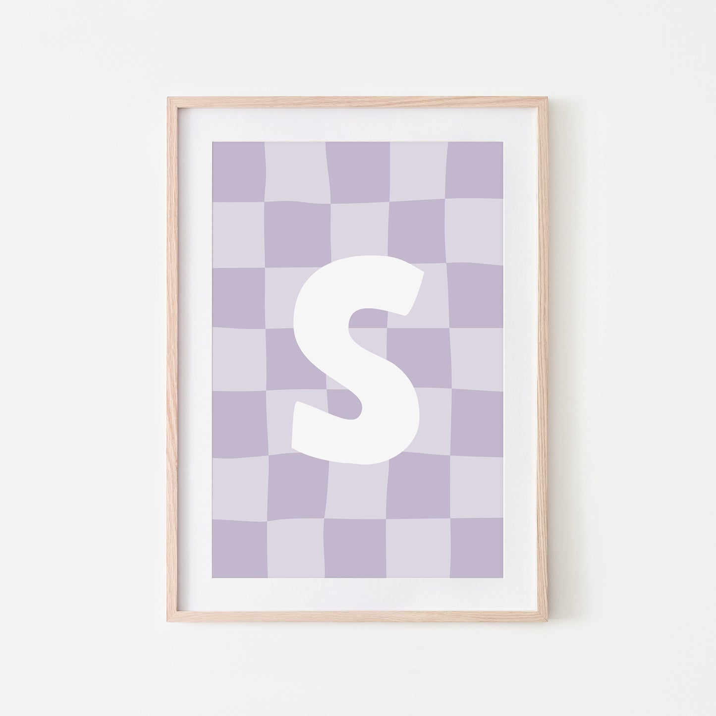 Checkered-Letters-Alphabet-Poster-Print-Letter-S-in-Lavender