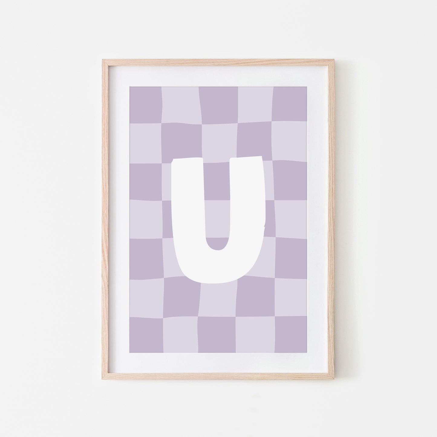 Checkered-Letters-Alphabet-Poster-Print-Letter-U-in-Lavender