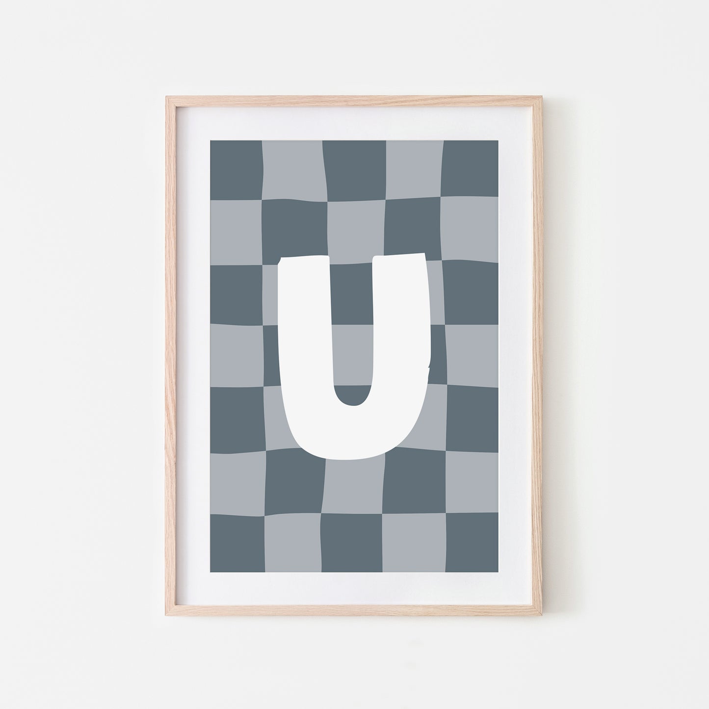 Checkered-Letters-Alphabet-Poster-Print-Letter-U-in-Sky