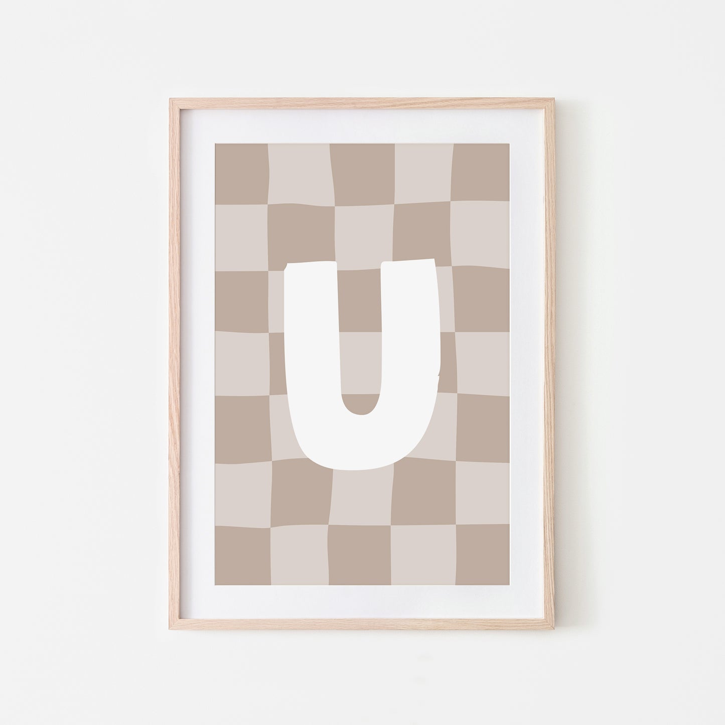 Checkered-Letters-Alphabet-Poster-Print-Letter-U-in-Truffle