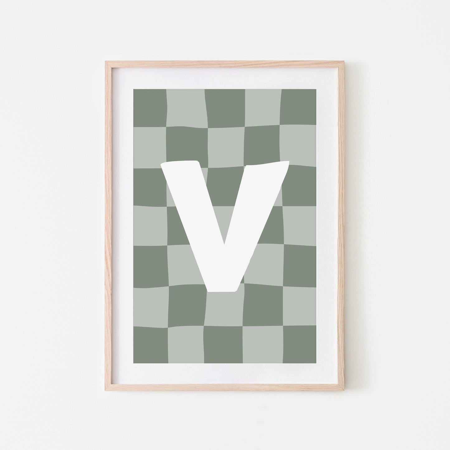 Checkered-Letters-Alphabet-Poster-Print-Letter-V-in-Eucalyptus