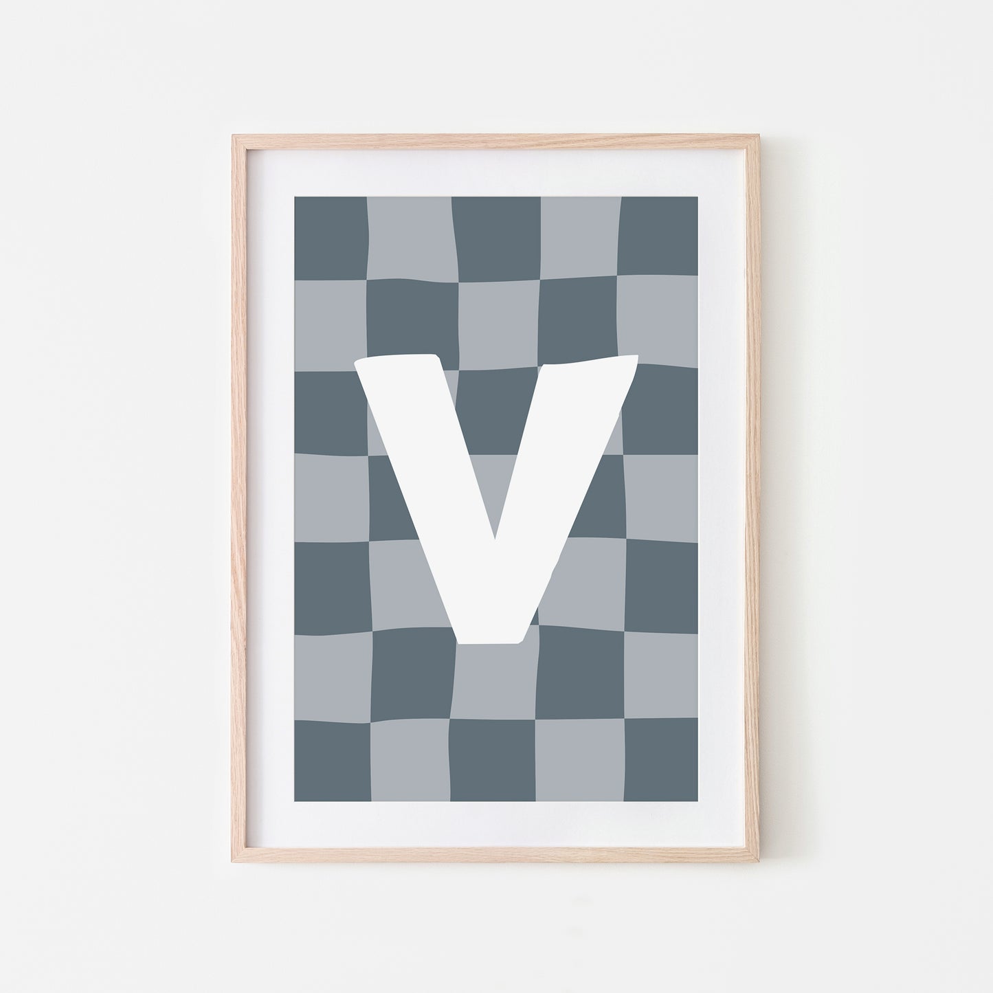 Checkered-Letters-Alphabet-Poster-Print-Letter-V-in-Sky