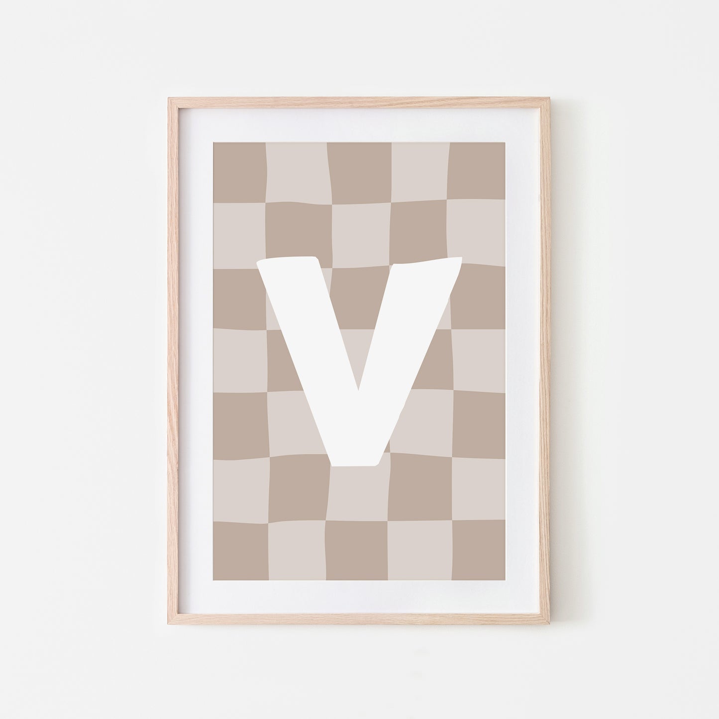 Checkered-Letters-Alphabet-Poster-Print-Letter-V-in-Truffle