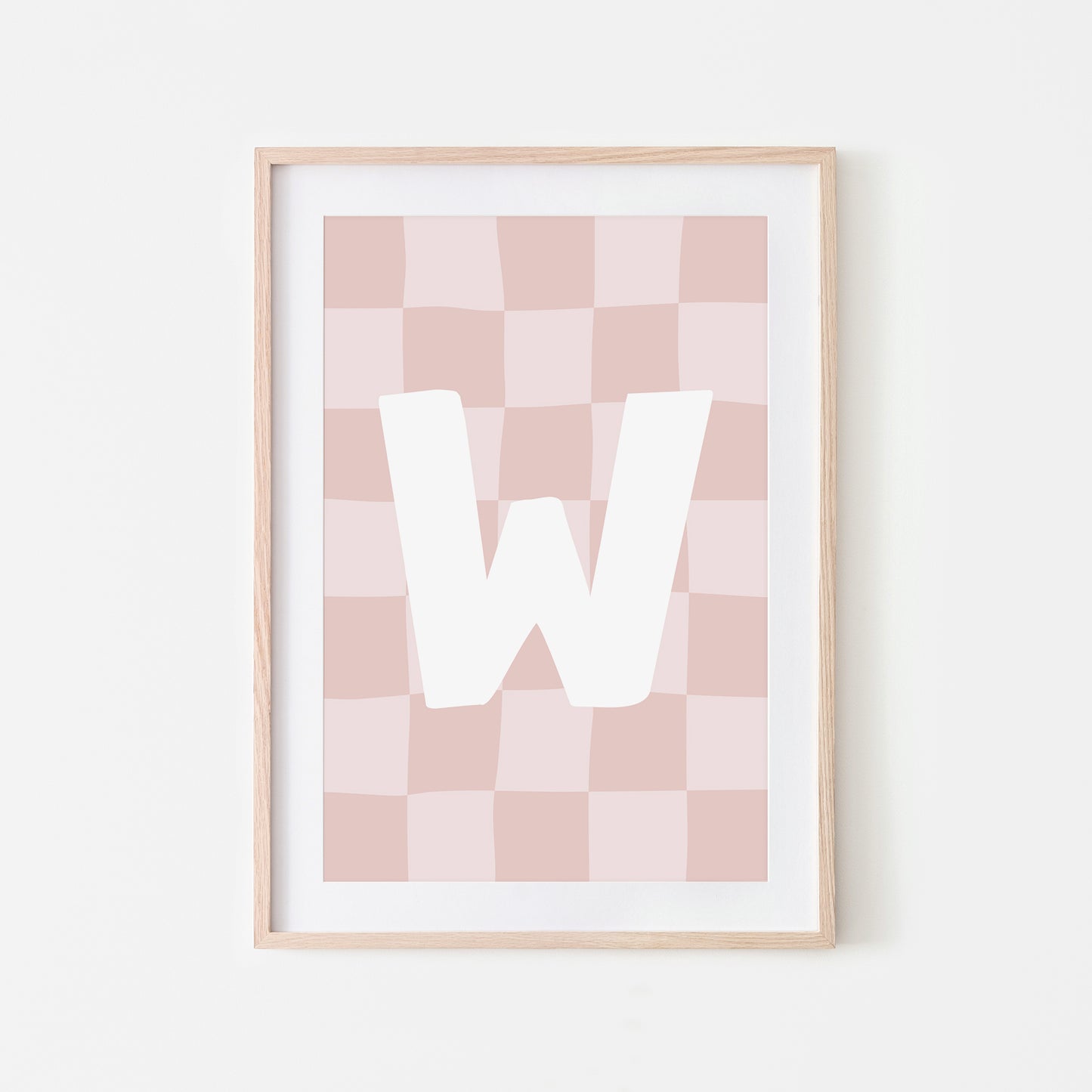 Checkered-Letters-Alphabet-Poster-Print-Letter-W-in-Blush