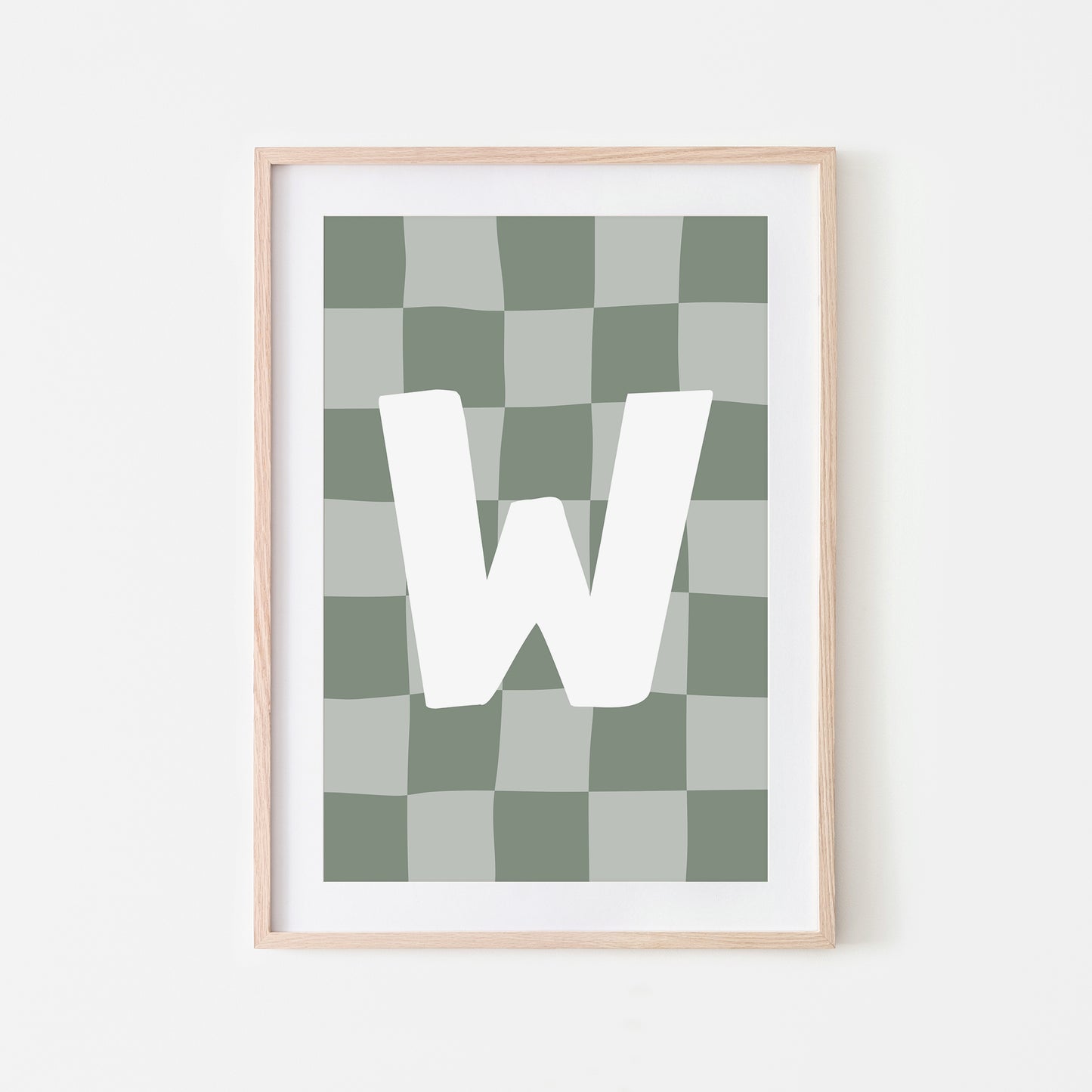 Checkered-Letters-Alphabet-Poster-Print-Letter-W-in-Eucalyptus