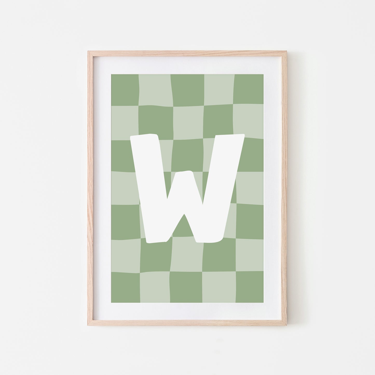 Checkered-Letters-Alphabet-Poster-Print-Letter-W-in-Sage