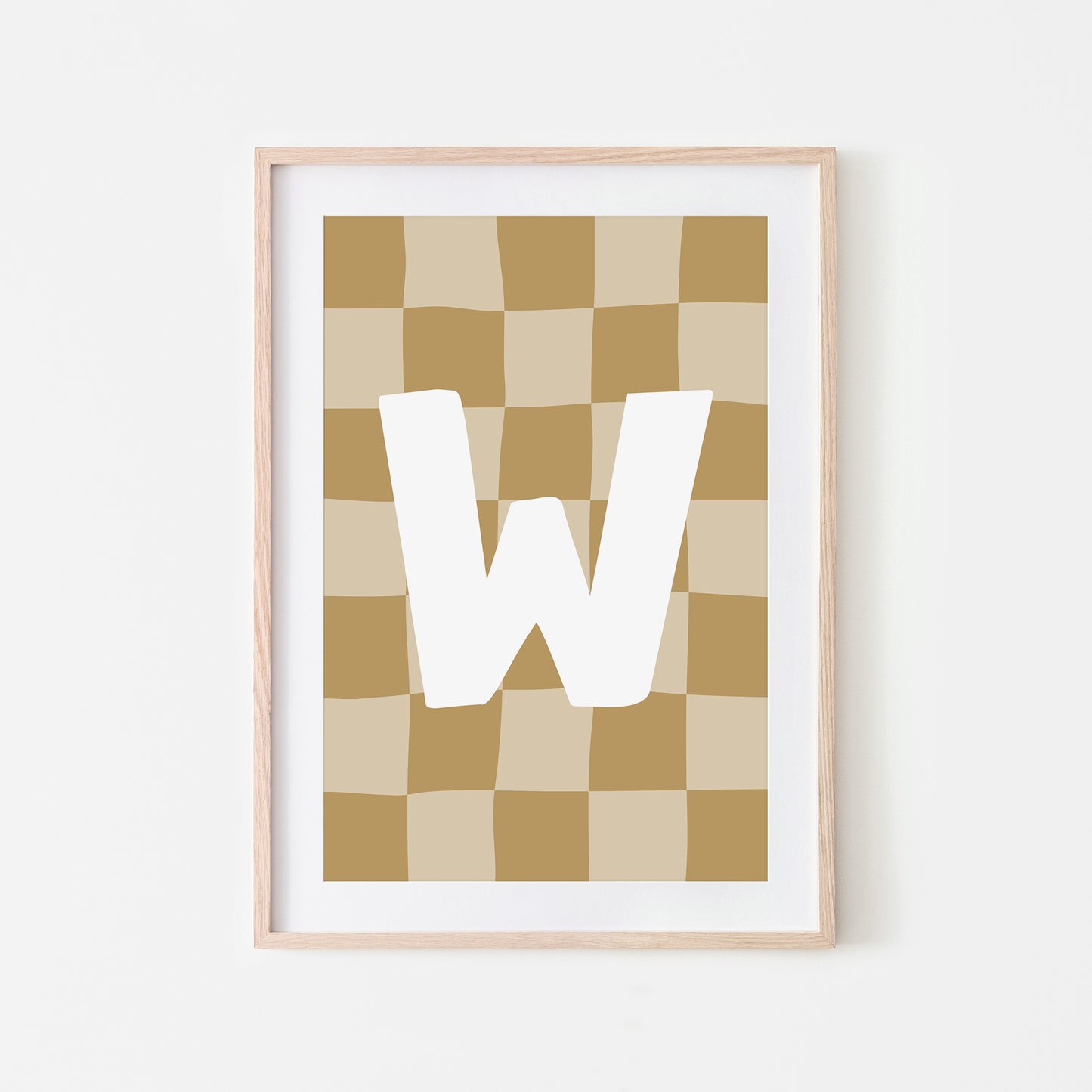 Checkered-Letters-Alphabet-Poster-Print-Letter-W-in-Wheat