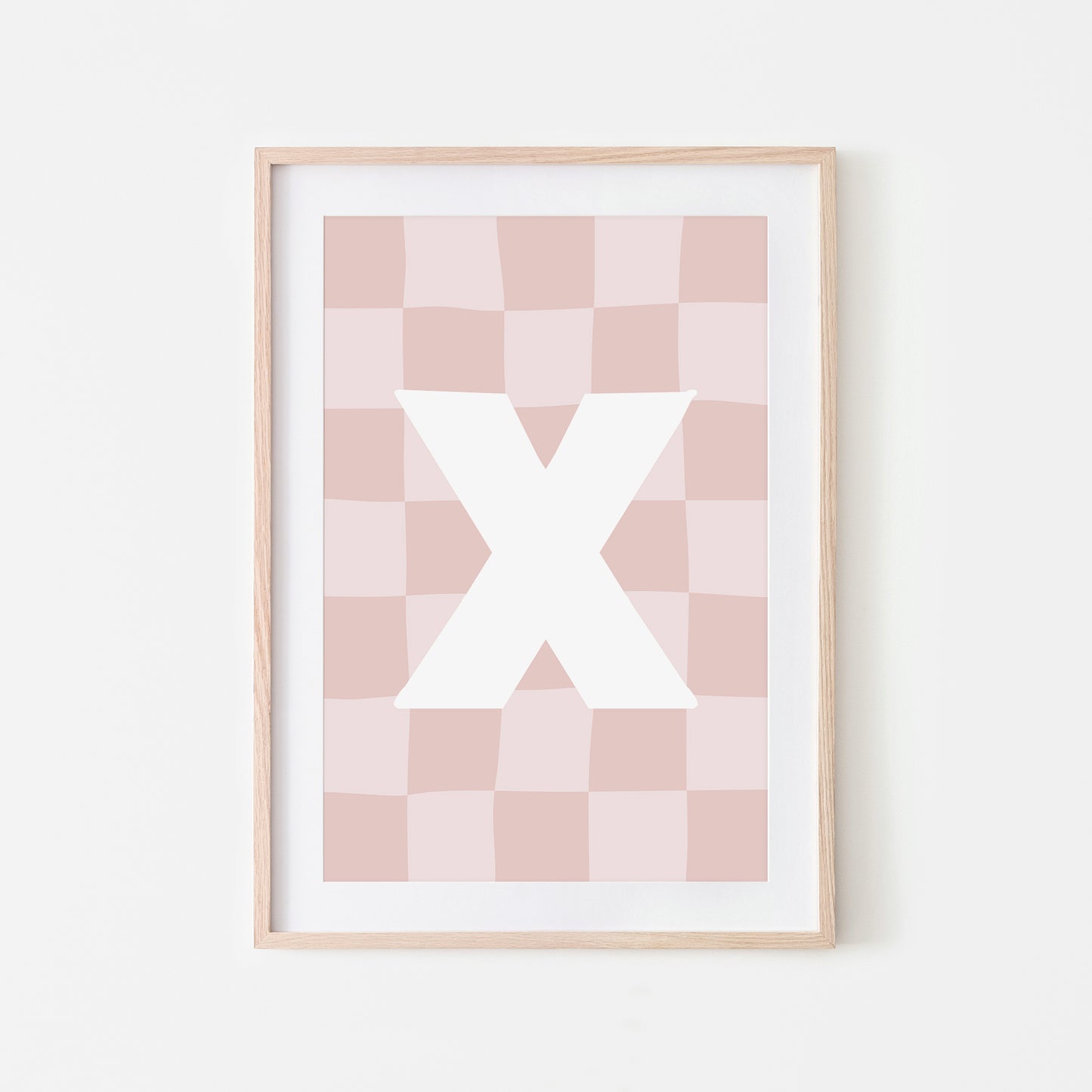 Checkered-Letters-Alphabet-Poster-Print-Letter-X-in-Blush