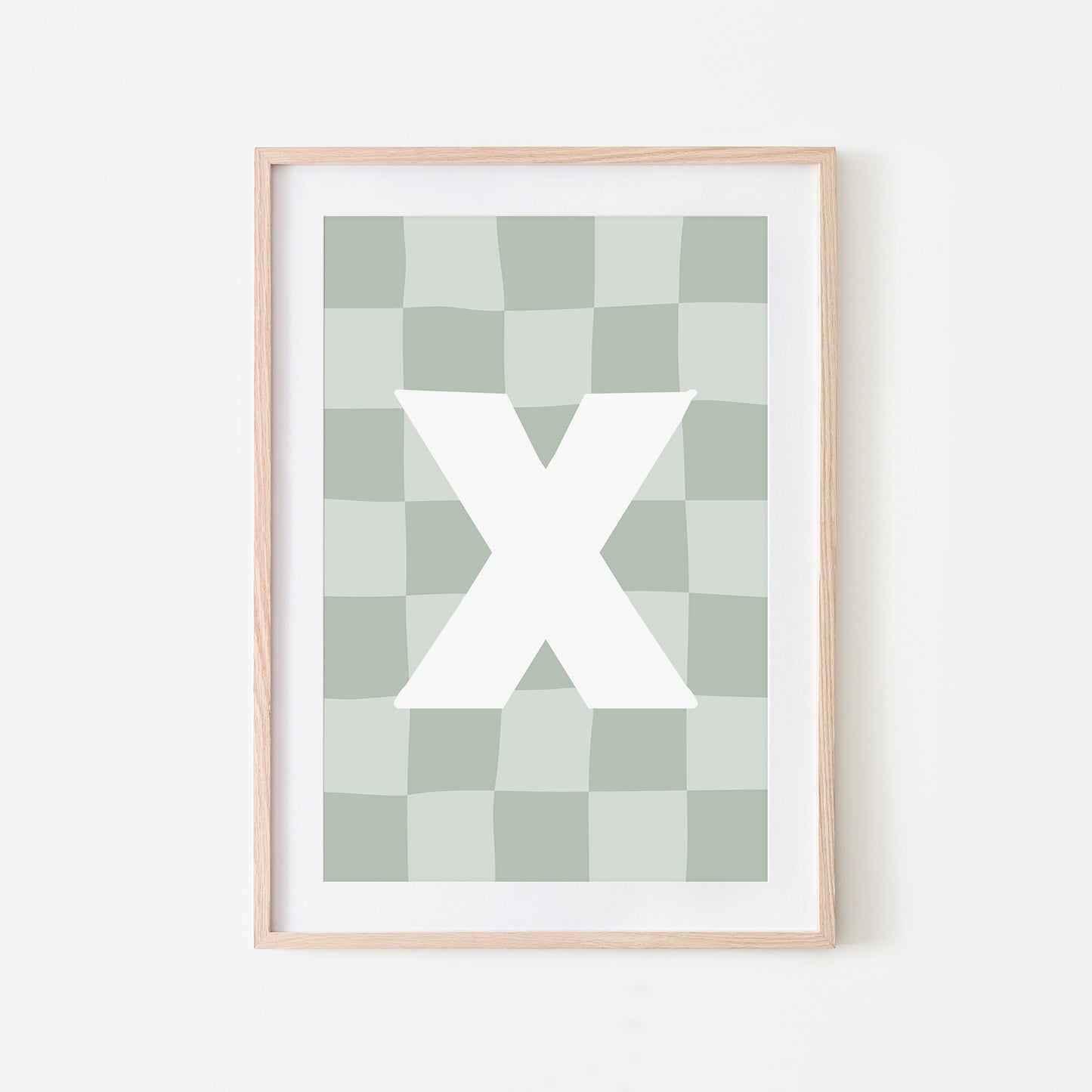Checkered-Letters-Alphabet-Poster-Print-Letter-X-in-Mist