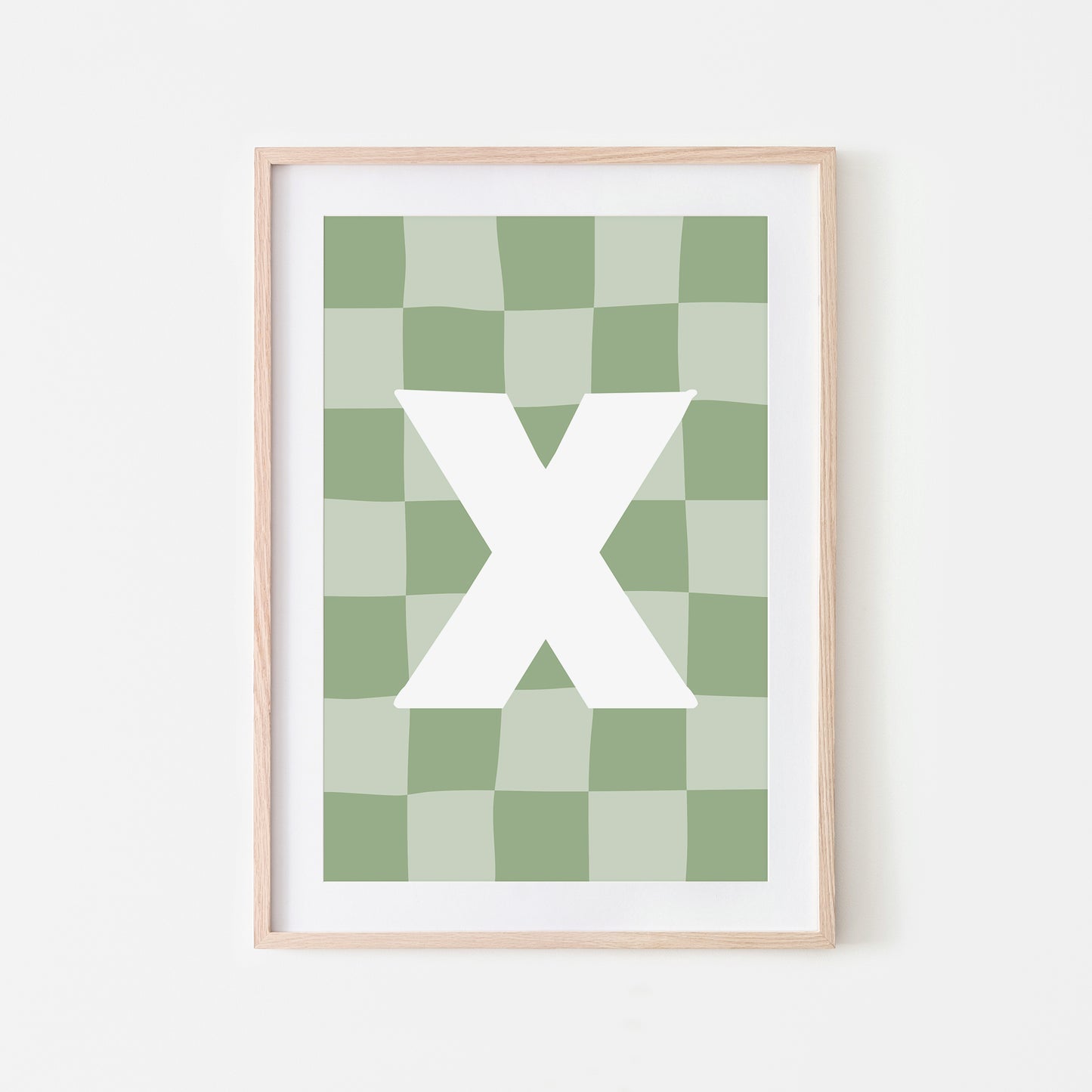 Checkered-Letters-Alphabet-Poster-Print-Letter-X-in-Sage