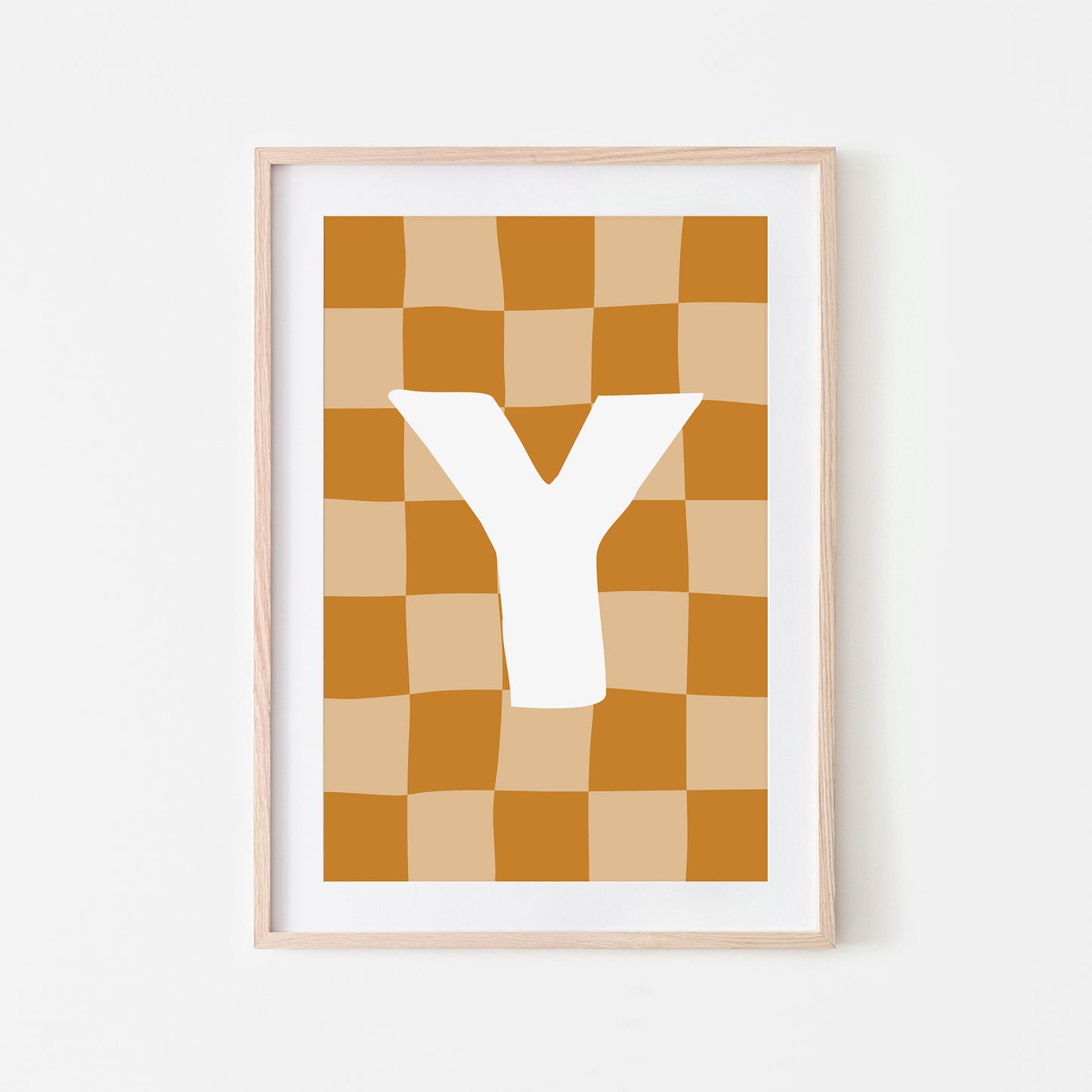 Checkered-Letters-Alphabet-Poster-Print-Letter-Y-in-Mustard