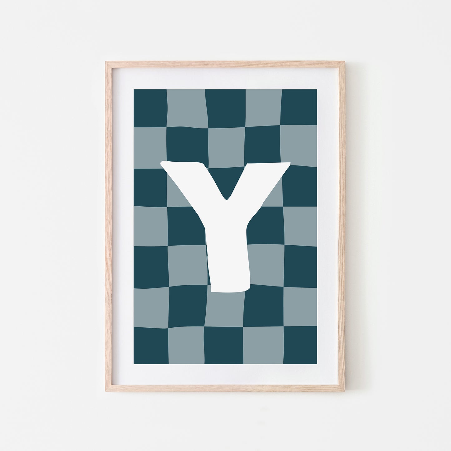 Checkered-Letters-Alphabet-Poster-Print-Letter-Y-in-Navy