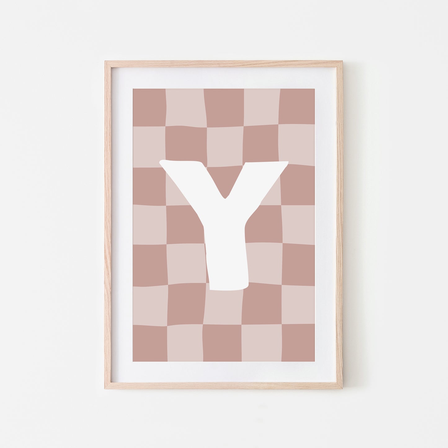 Checkered-Letters-Alphabet-Poster-Print-Letter-Y-in-Rose