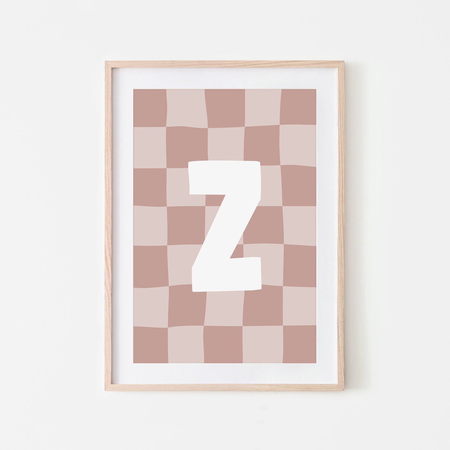 Checkered-Letters-Alphabet-Poster-Print-Letter-Z-in-Rose