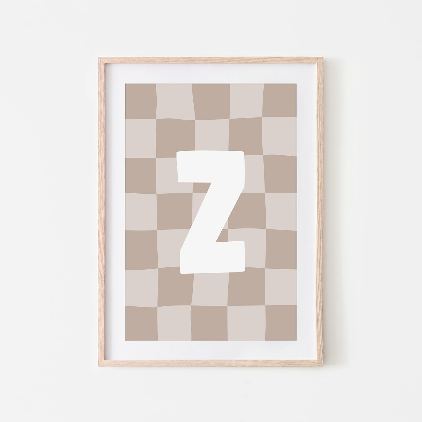 Checkered-Letters-Alphabet-Poster-Print-Letter-Z-in-Truffle