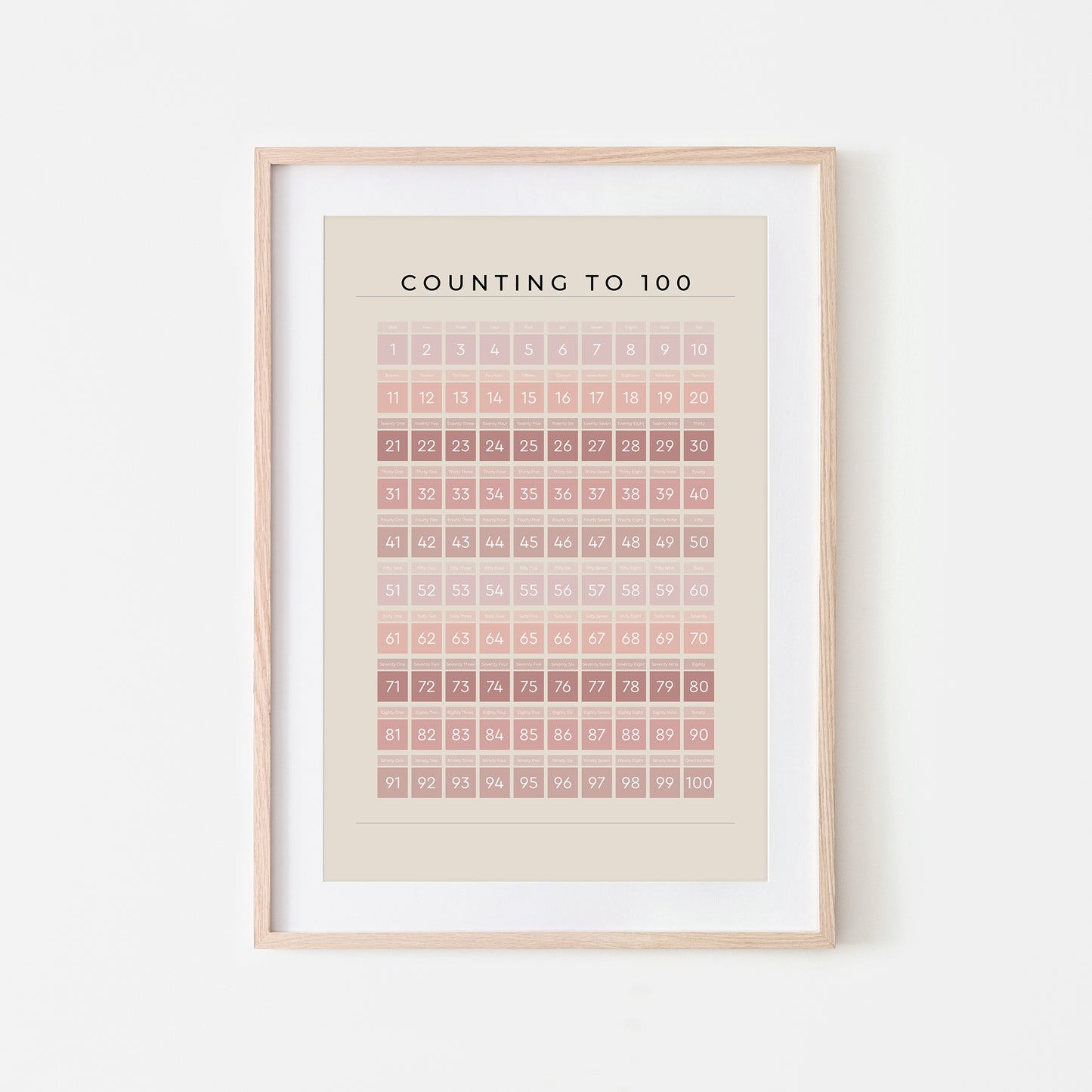 Counting-to-100-Math-Wall-Art-in-Peony-on-Sand-Website-Main-Image