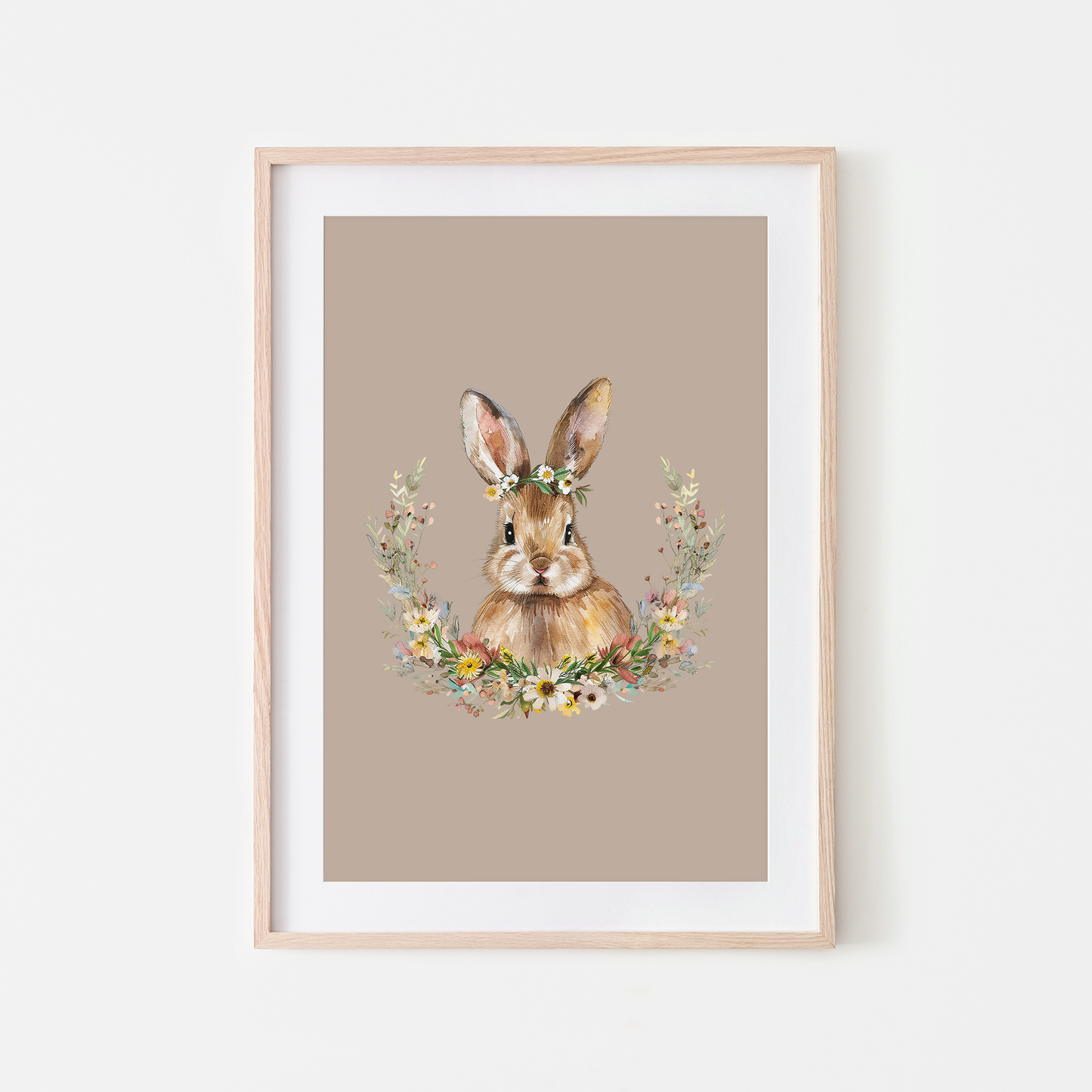 Daisy-Watercolour-Bunny-Rabbit-Wall-Art-in-Truffle-Beige
